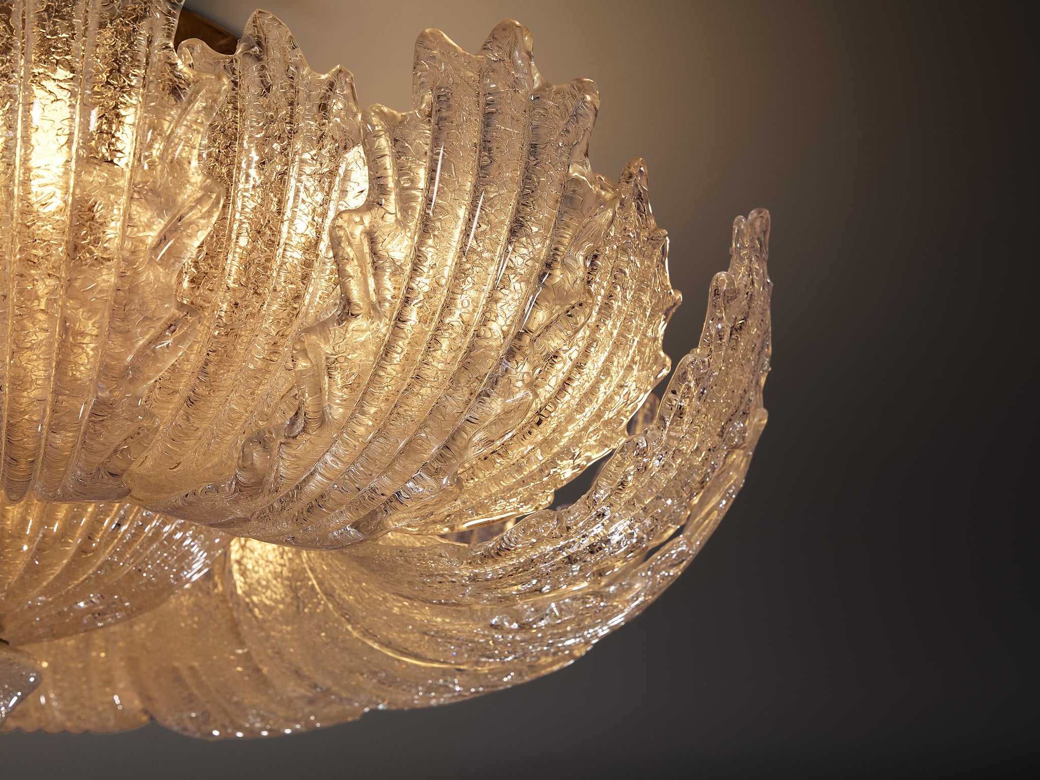 Barovier & Toso Crystal Glass Flush Mount
