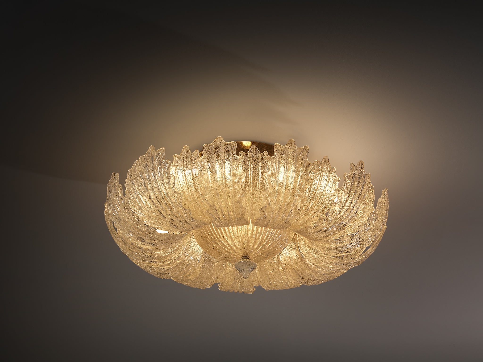 Barovier & Toso Crystal Glass Flush Mount