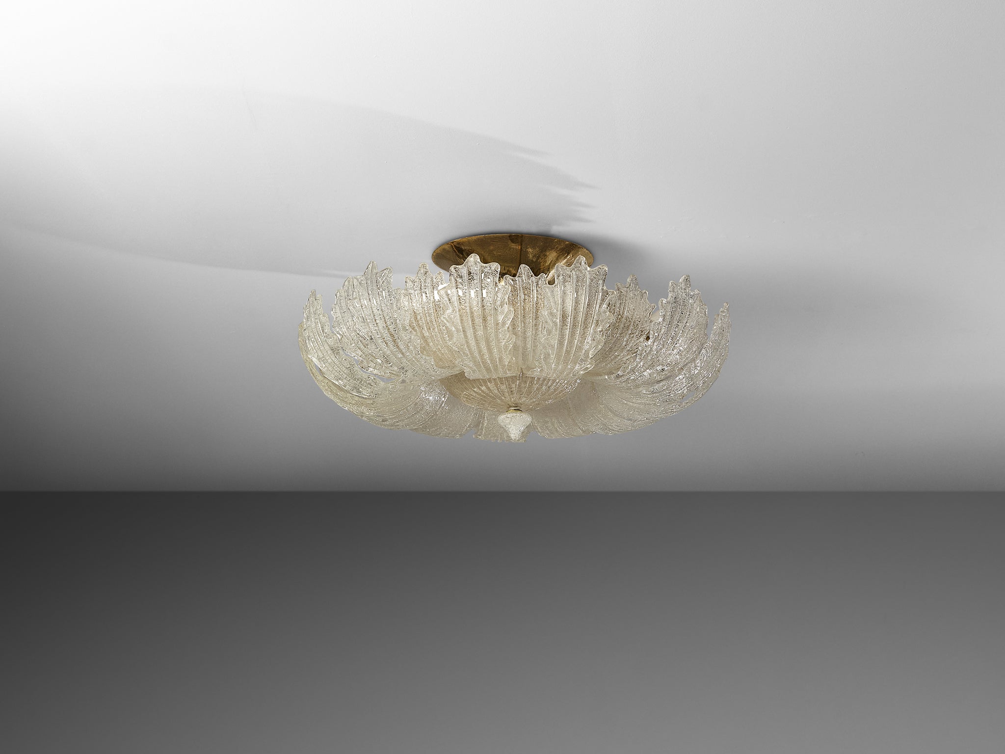Barovier & Toso Crystal Glass Flush Mount