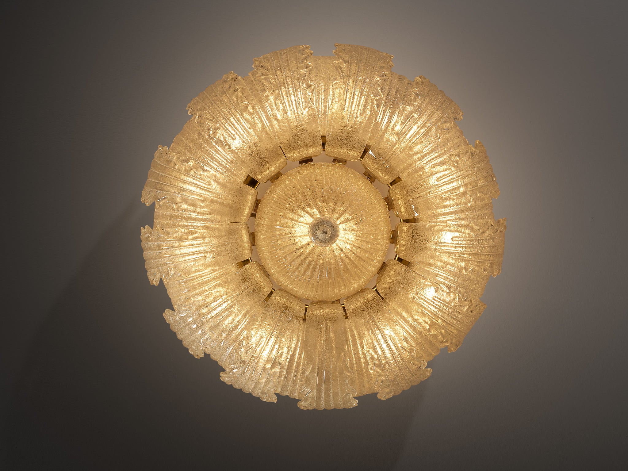 Barovier & Toso Crystal Glass Flush Mount