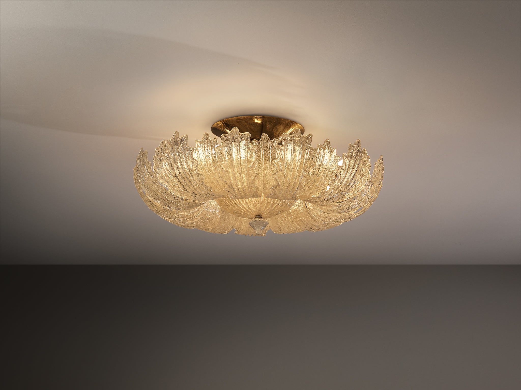 Barovier & Toso Crystal Glass Flush Mount
