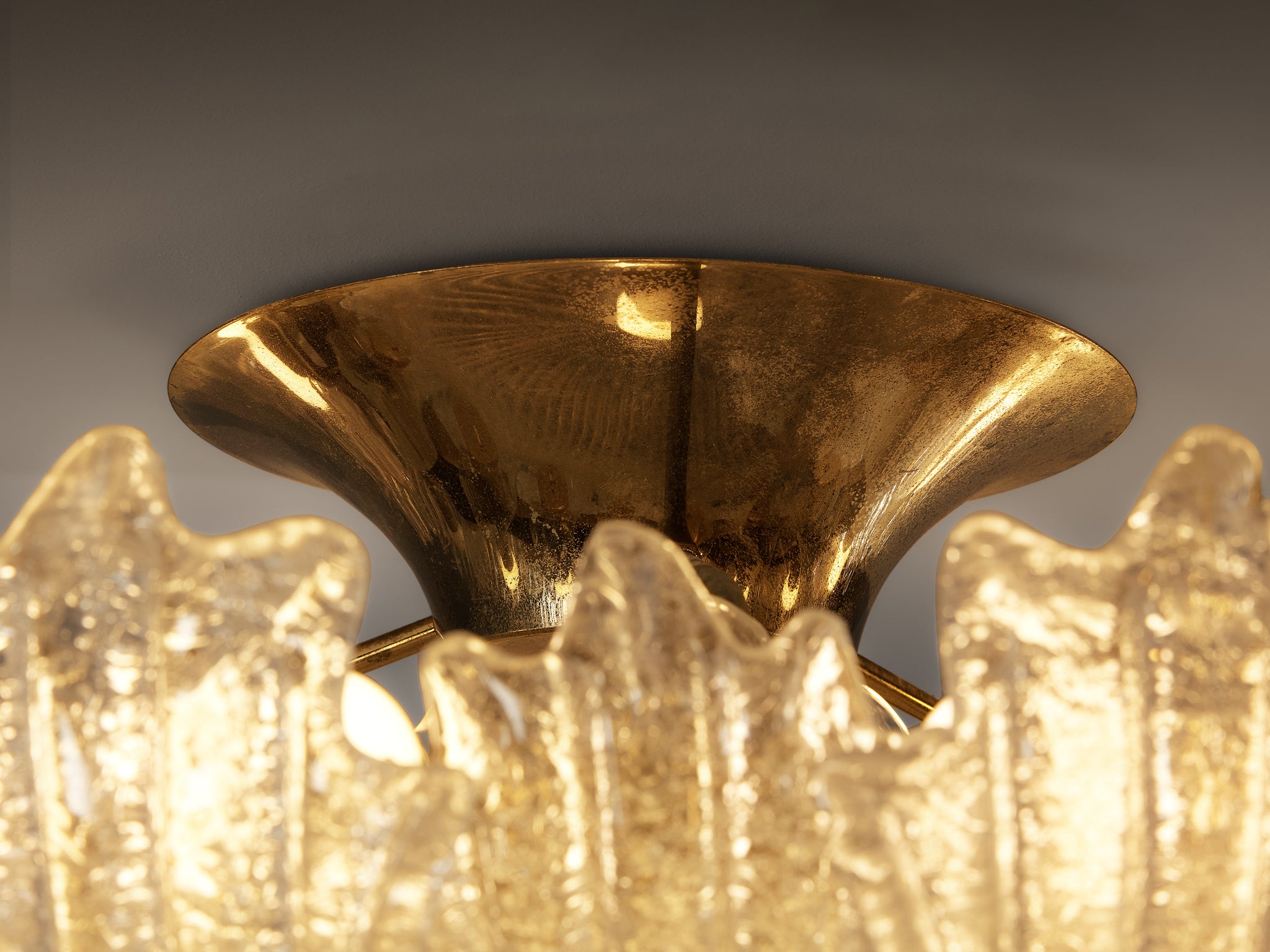 Barovier & Toso Crystal Glass Flush Mount