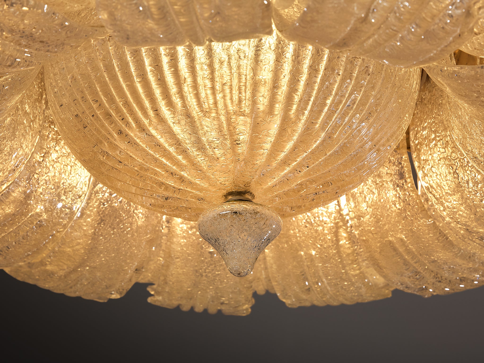 Barovier & Toso Crystal Glass Flush Mount