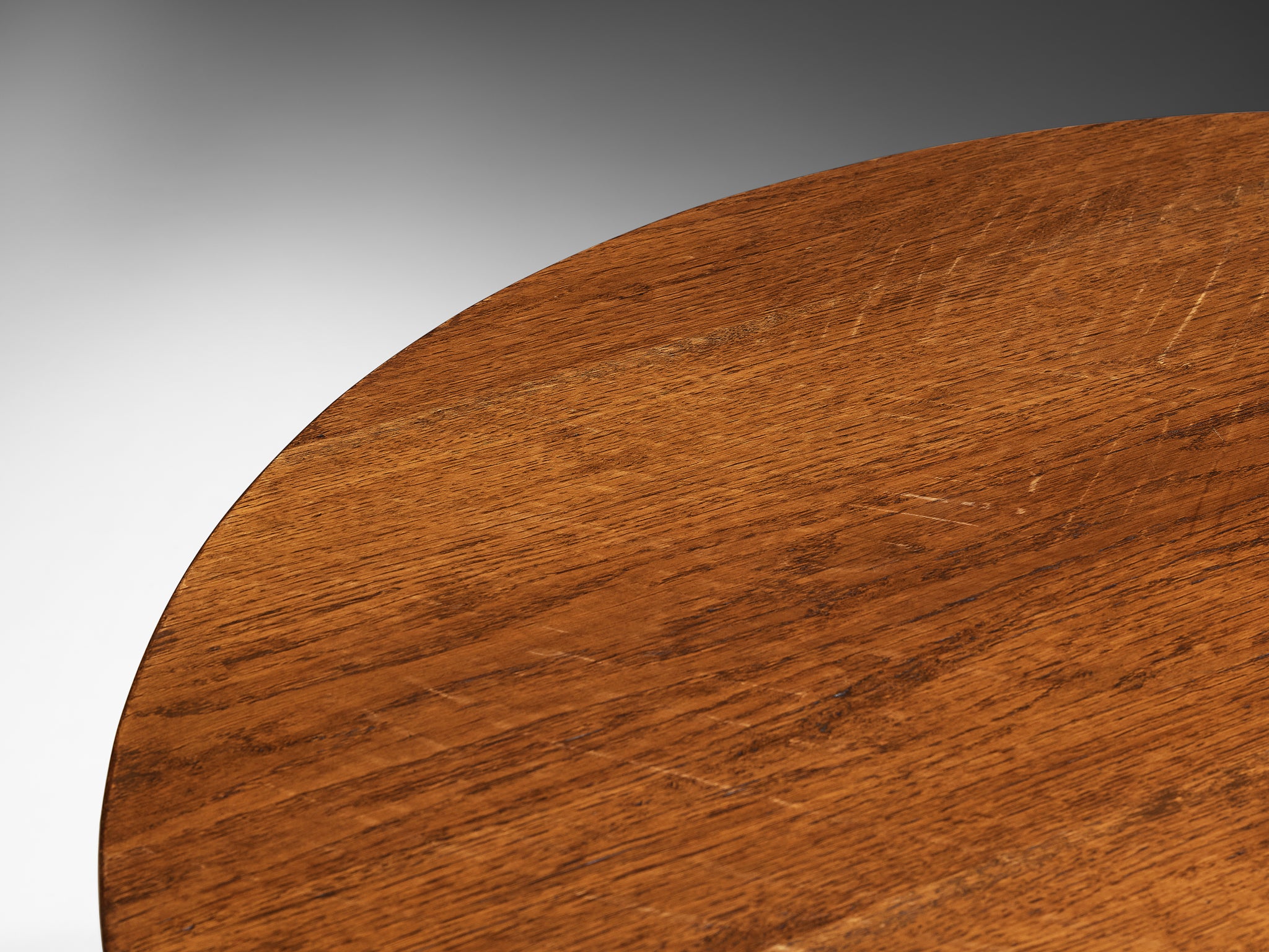 Giuseppe Rivadossi for Officina Rivadossi Round Dining Table in Oak Tables Morentz