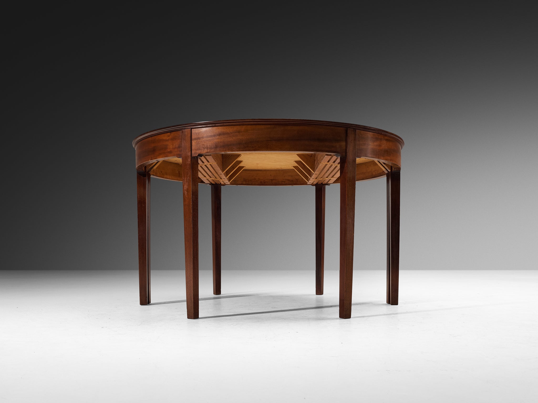 Rare Jens Houmøller Klemmensen for Peder Pedersen Round Dining Table in Mahogany Tables Morentz