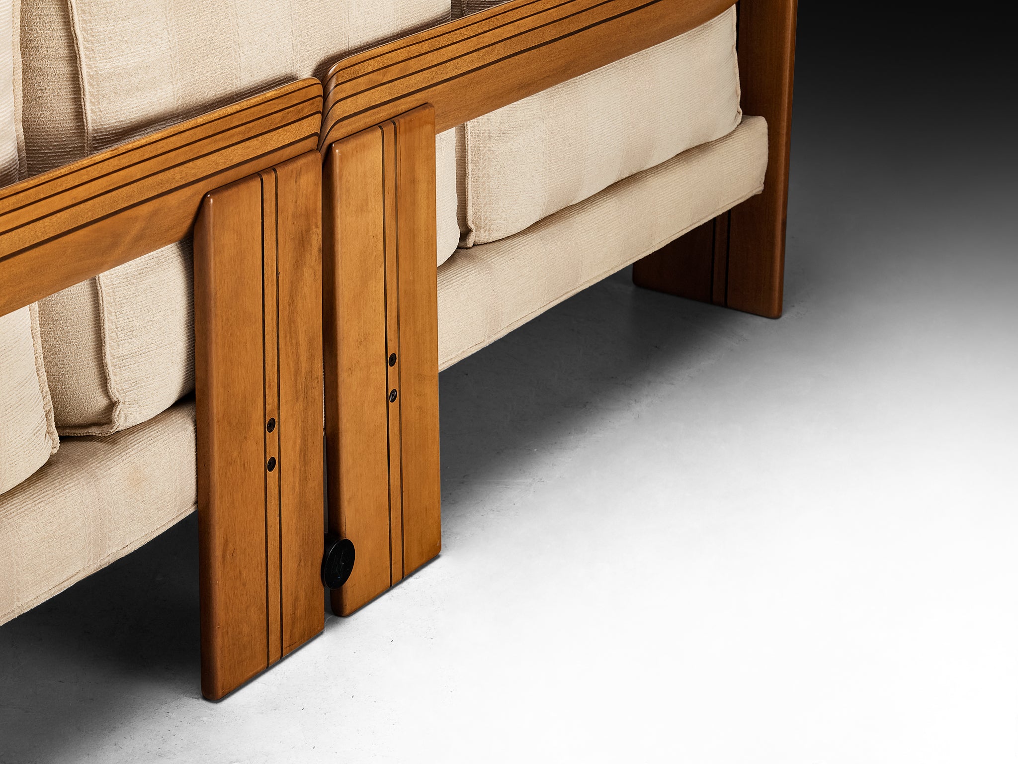 Afra & Tobia Scarpa for Maxalto Pair of 'Artona' Sofas in Walnut Seating Morentz