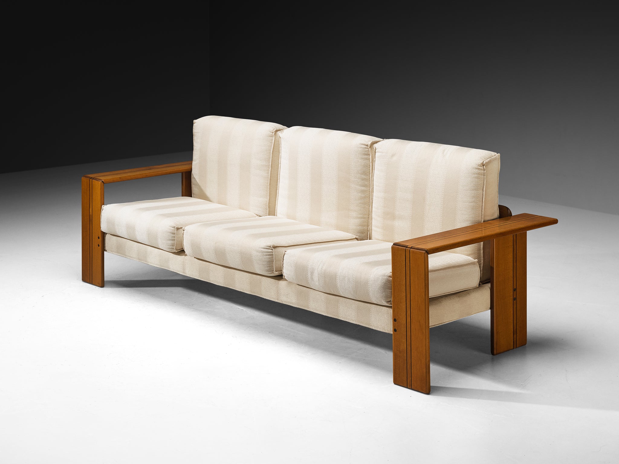 Afra & Tobia Scarpa for Maxalto Pair of 'Artona' Sofas in Walnut Seating Morentz