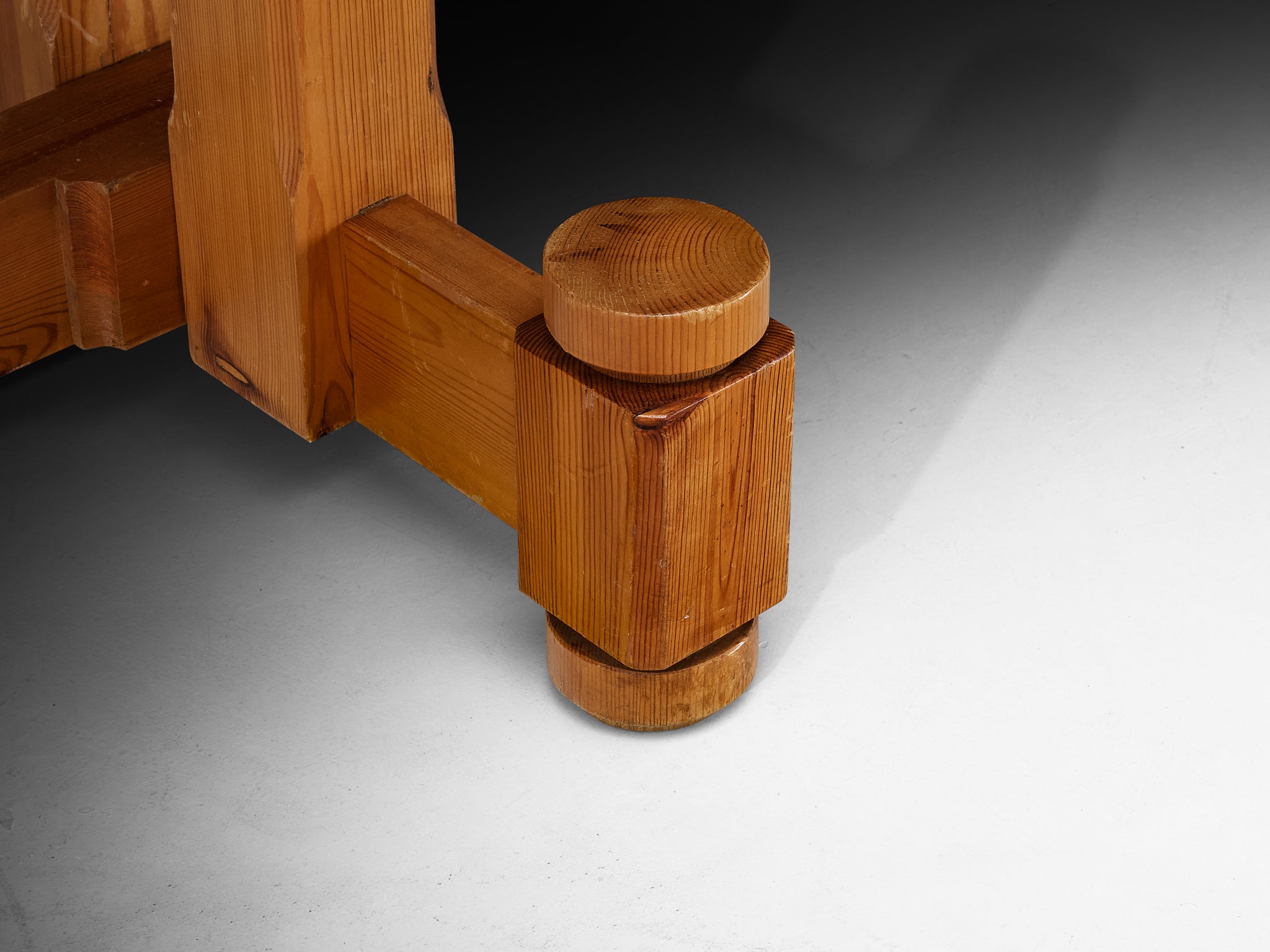 Grand Monumental Modernist Dining Table in Pine 1970s 400cm/157in Tables Morentz