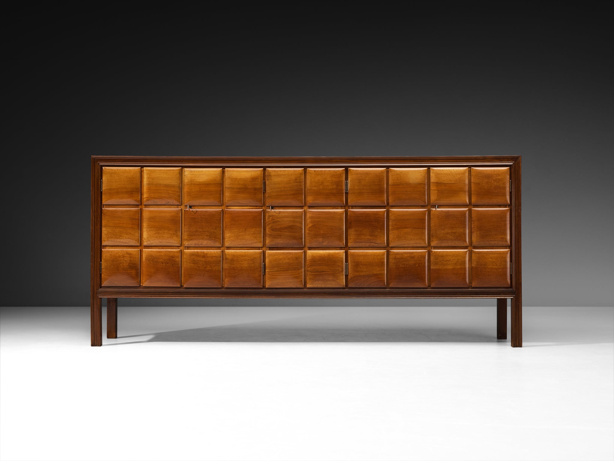 Rare Nikolaj Diulgheroff Italian Mid-Century Modern Sideboard in Walnut Case pieces and storage cabinets Morentz