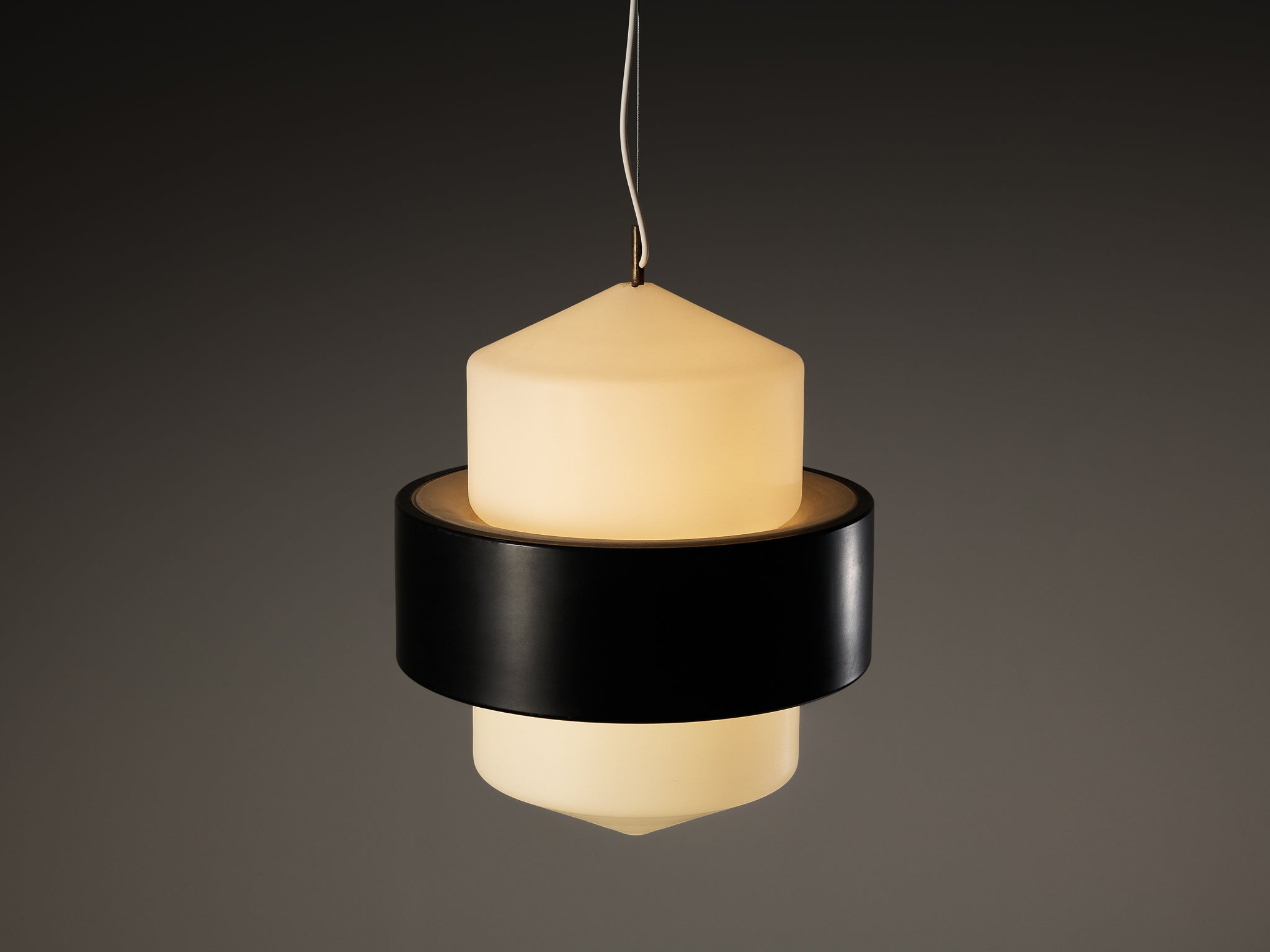 Rare Stilnovo Mid-Century Modern Pendant Lamp Lighting Morentz