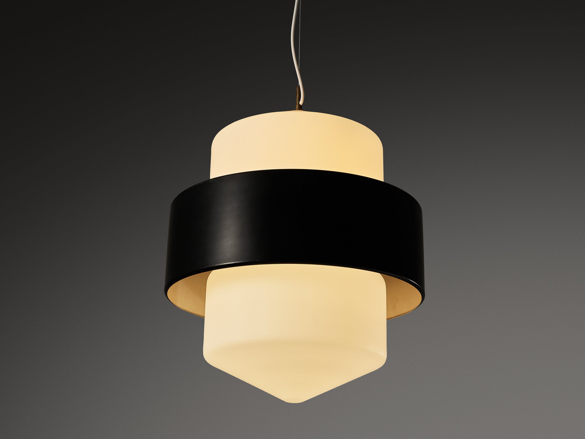 Rare Stilnovo Mid-Century Modern Pendant Lamp Lighting Morentz