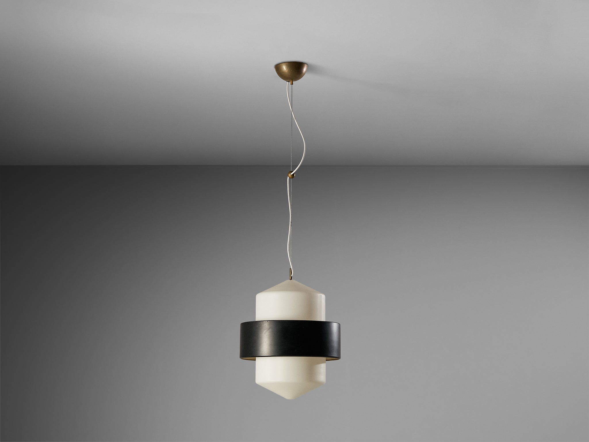 Rare Stilnovo Mid-Century Modern Pendant Lamp Lighting Morentz