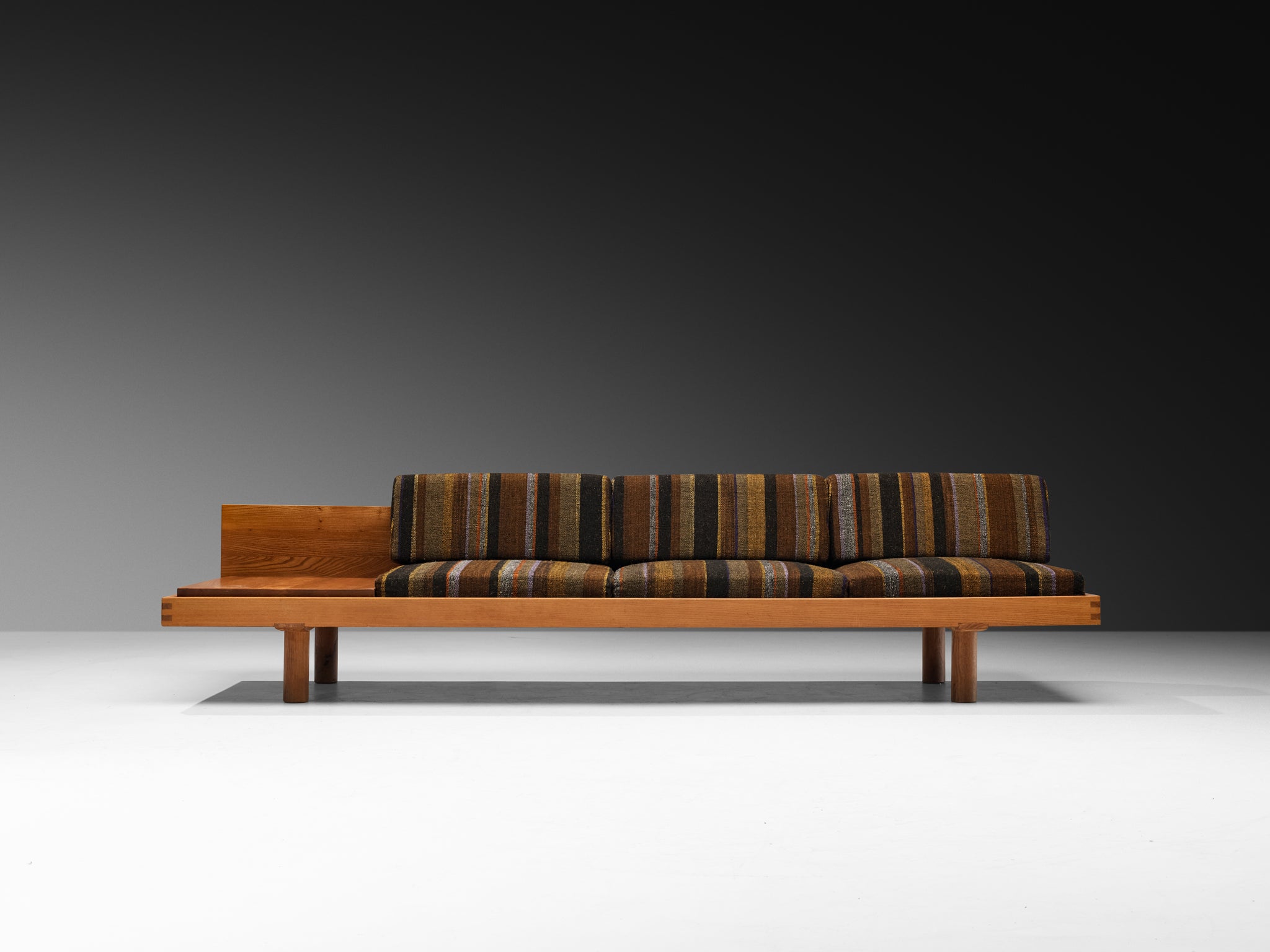Early Pierre Chapo 'L09I' Sofa or Bench in Solid Elm Seating Morentz