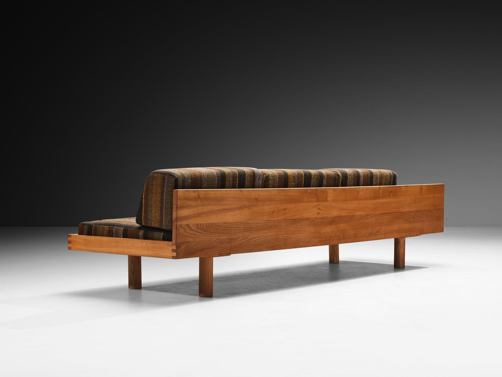 Early Pierre Chapo 'L09L' Sofa or Bench in Solid Elm Seating Morentz