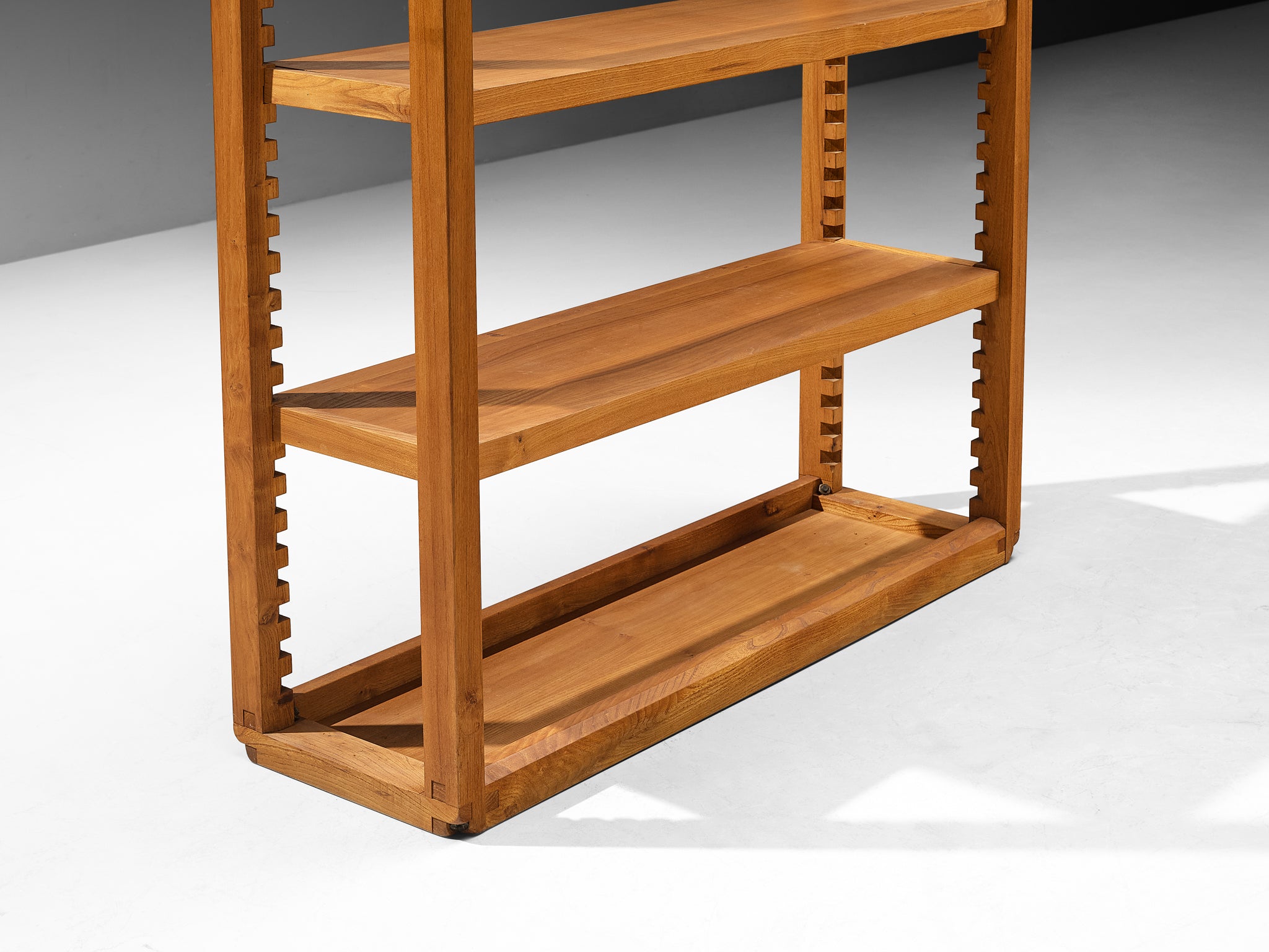 Early Pierre Chapo 'B10' Bookcase or Room Divider in Solid Elm Case pieces and storage cabinets Morentz