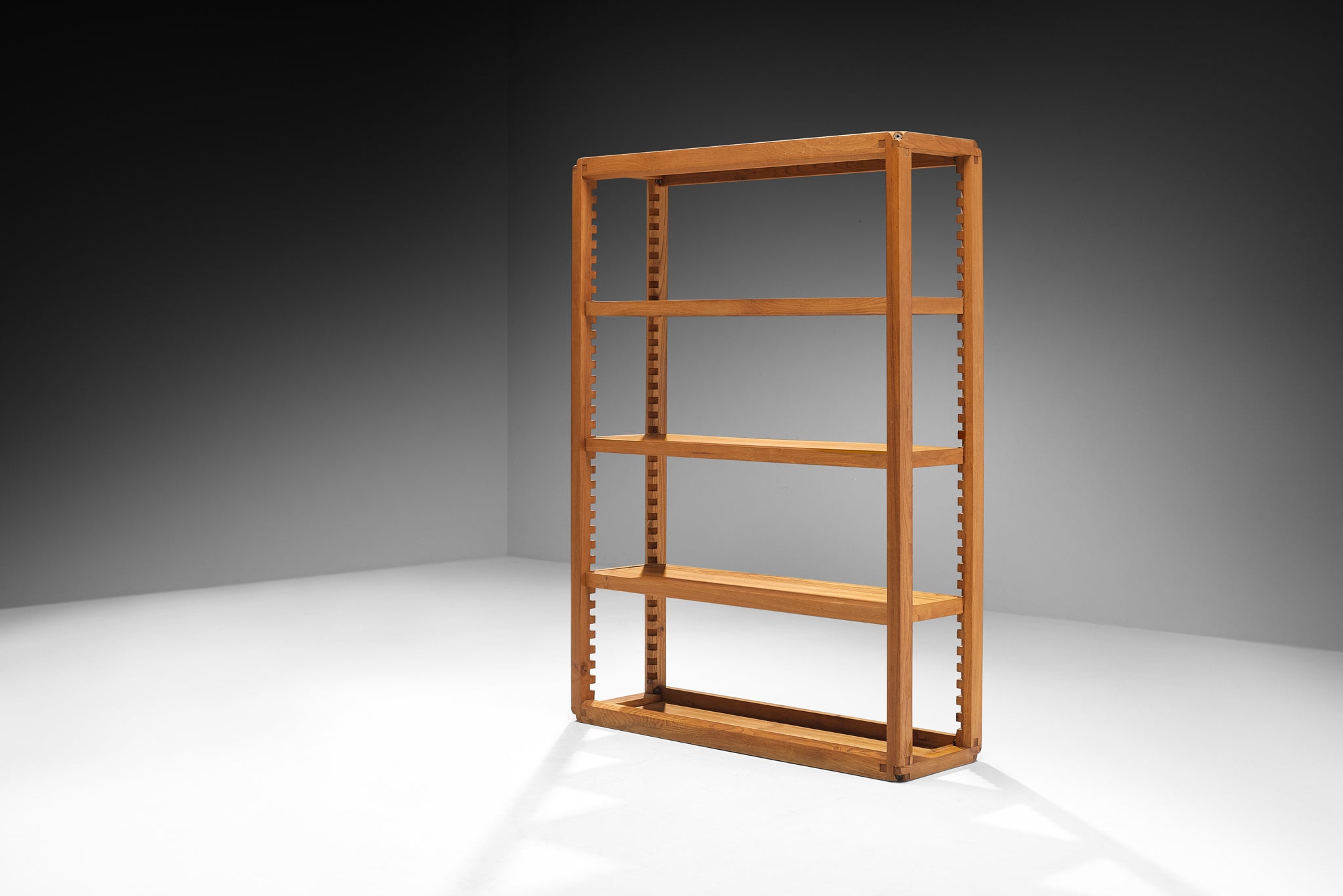 Early Pierre Chapo 'B10' Bookcase or Room Divider in Solid Elm Case pieces and storage cabinets Morentz