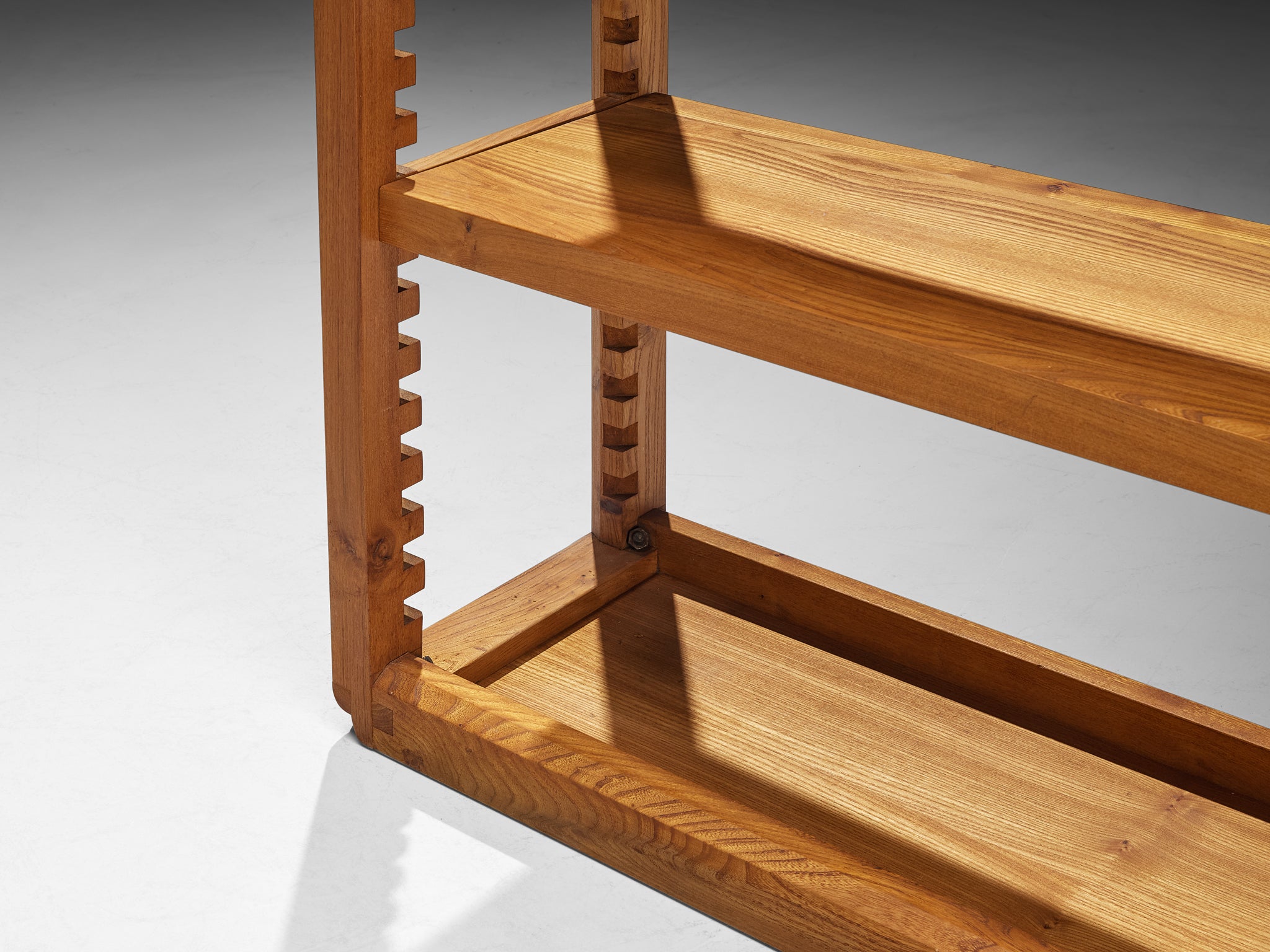 Early Pierre Chapo 'B10' Bookcase or Room Divider in Solid Elm Case pieces and storage cabinets Morentz