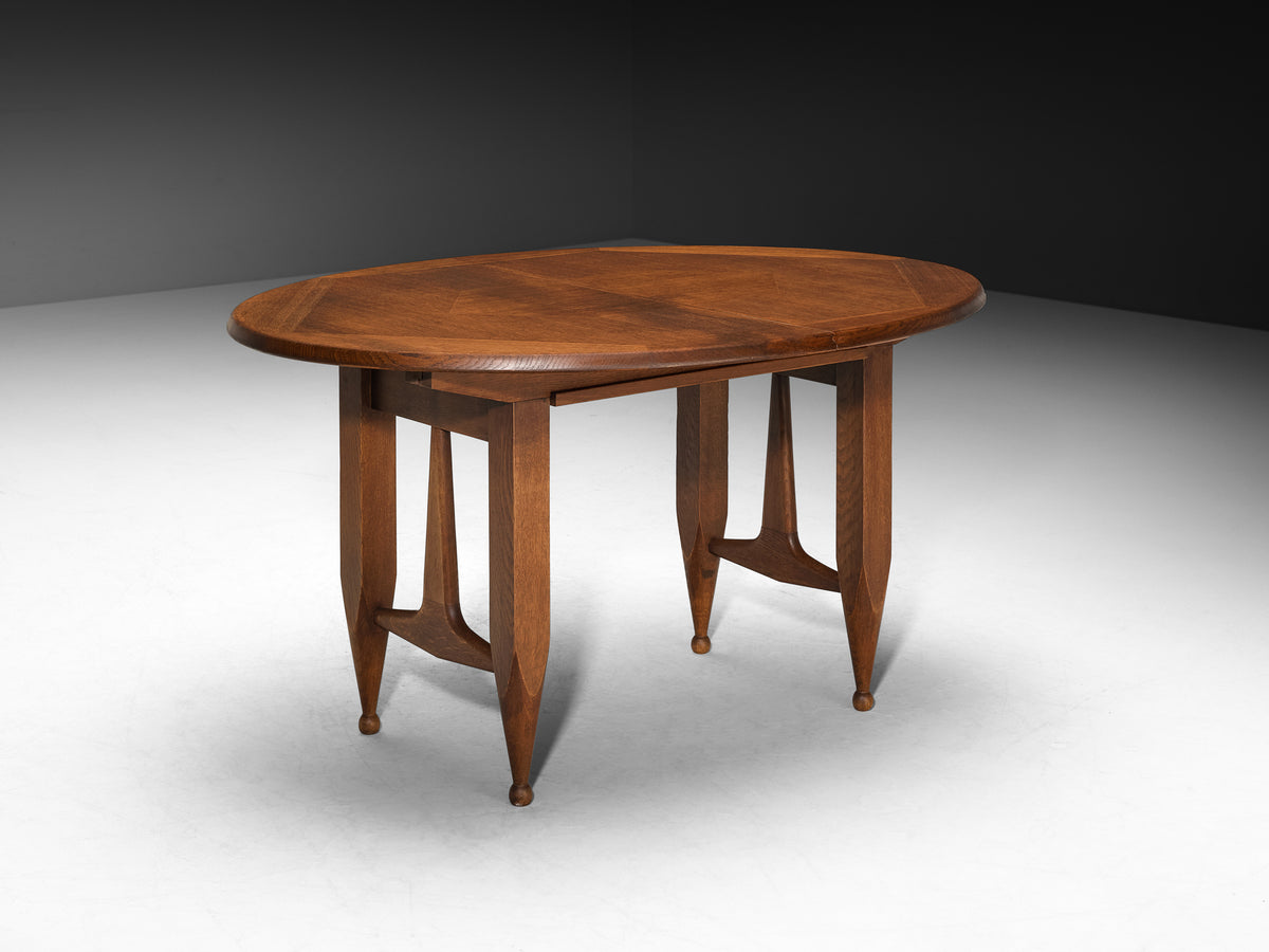 Guillerme & Chambron Oval Extendable Dining Table in Oak Tables Morentz