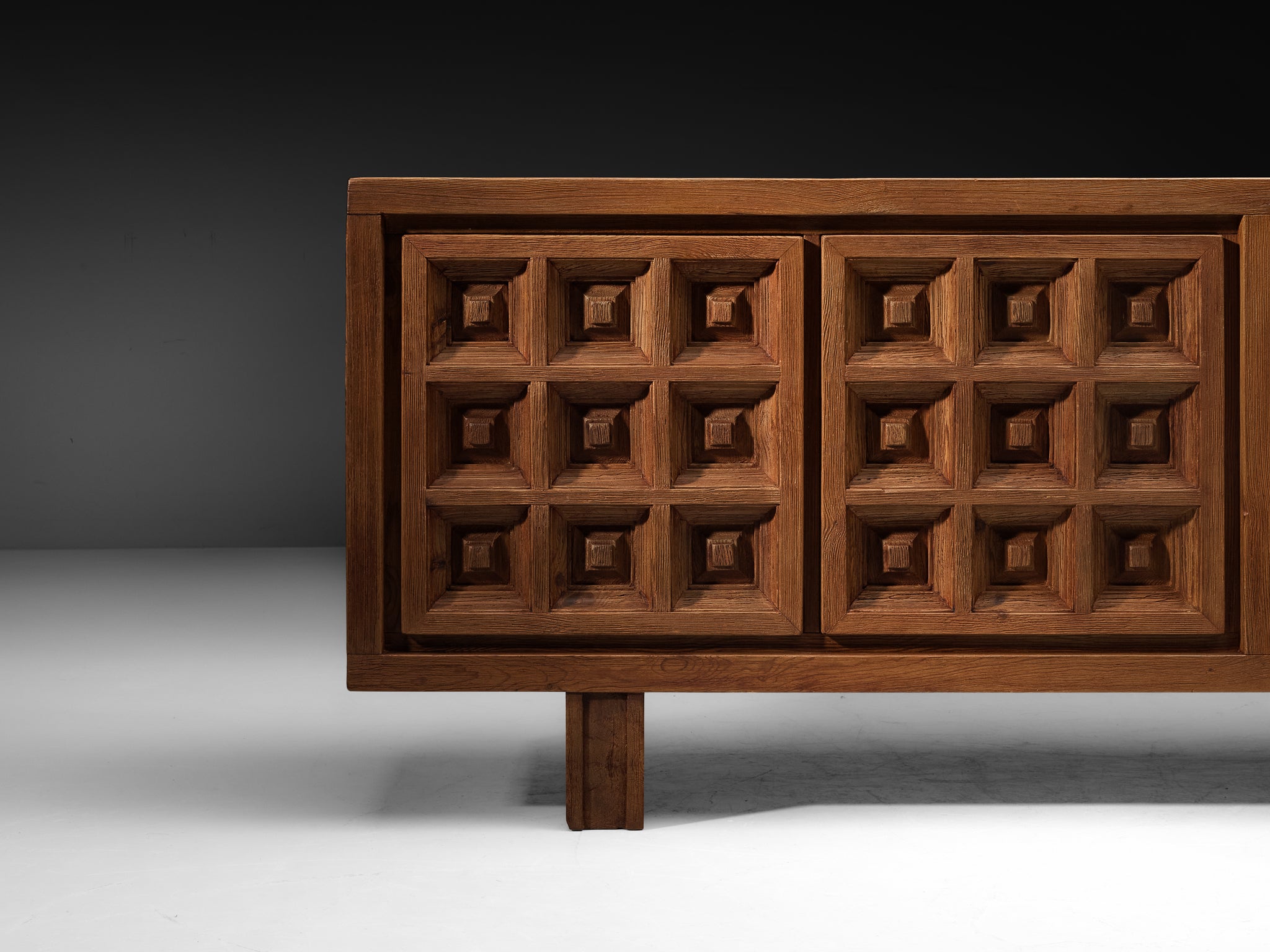 Biosca Spanish Brutalist Sideboard in Stained Pine