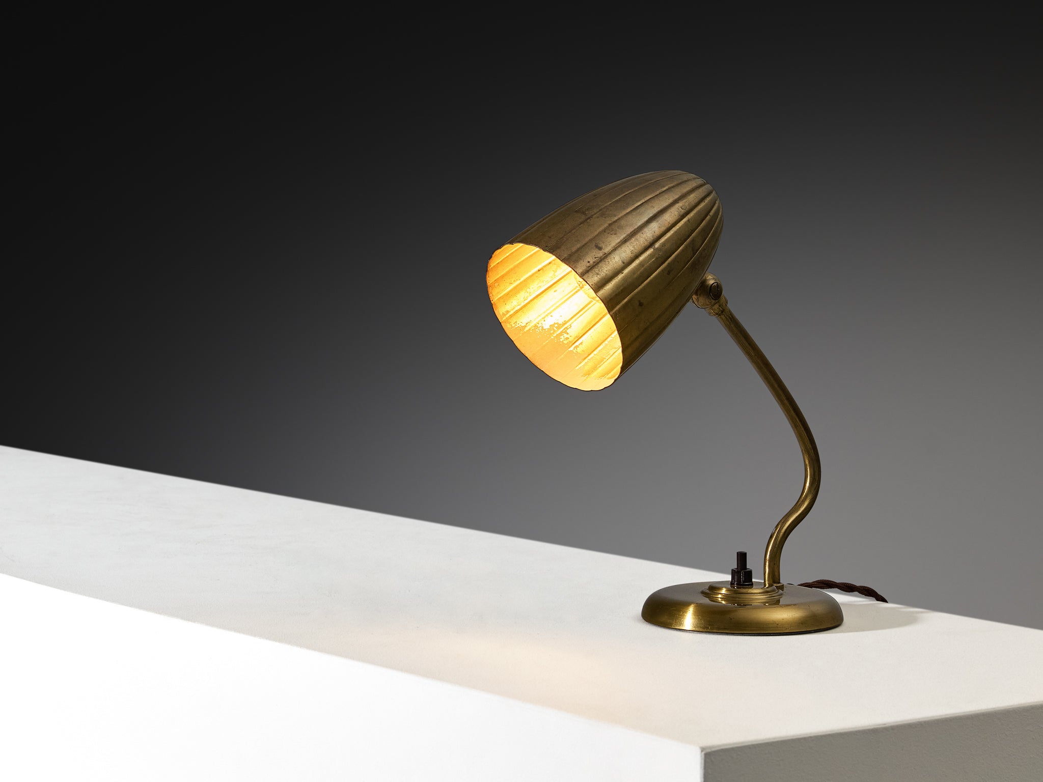 Harald Notini for Arvid Böhlmarks Lampfabrik Table Lamp in Brass Lighting Morentz
