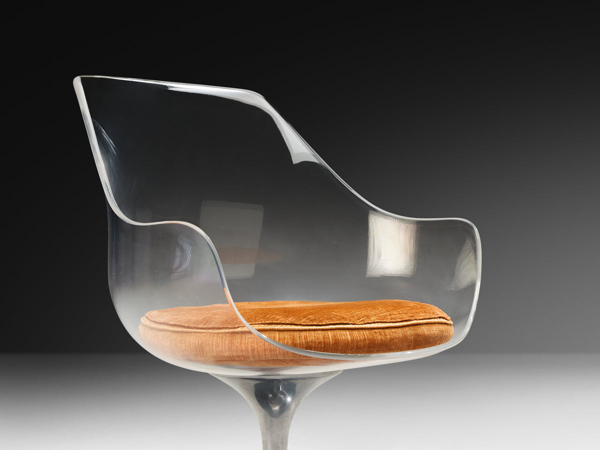 Erwine & Estelle Laverne for Formes Nouvelles 'Champagne' Swivel Chair in Acrylic Seating Morentz