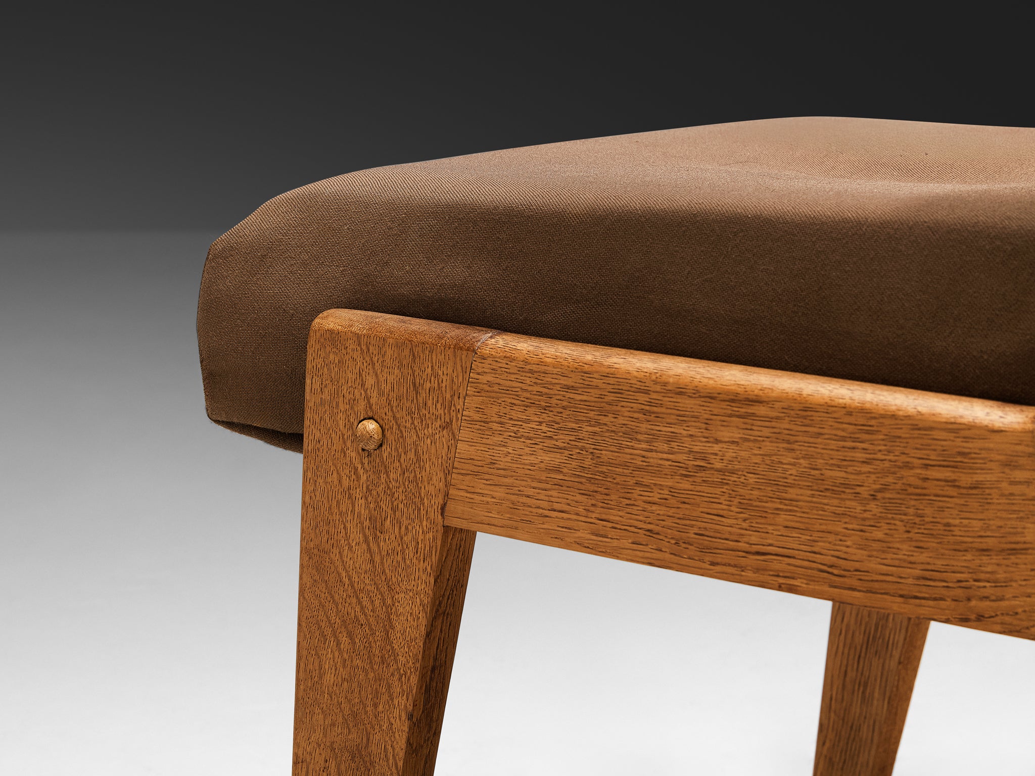 Guillerme & Chambron Pair of 'Bridge Etudiant' Armchairs in Solid Oak Seating Morentz