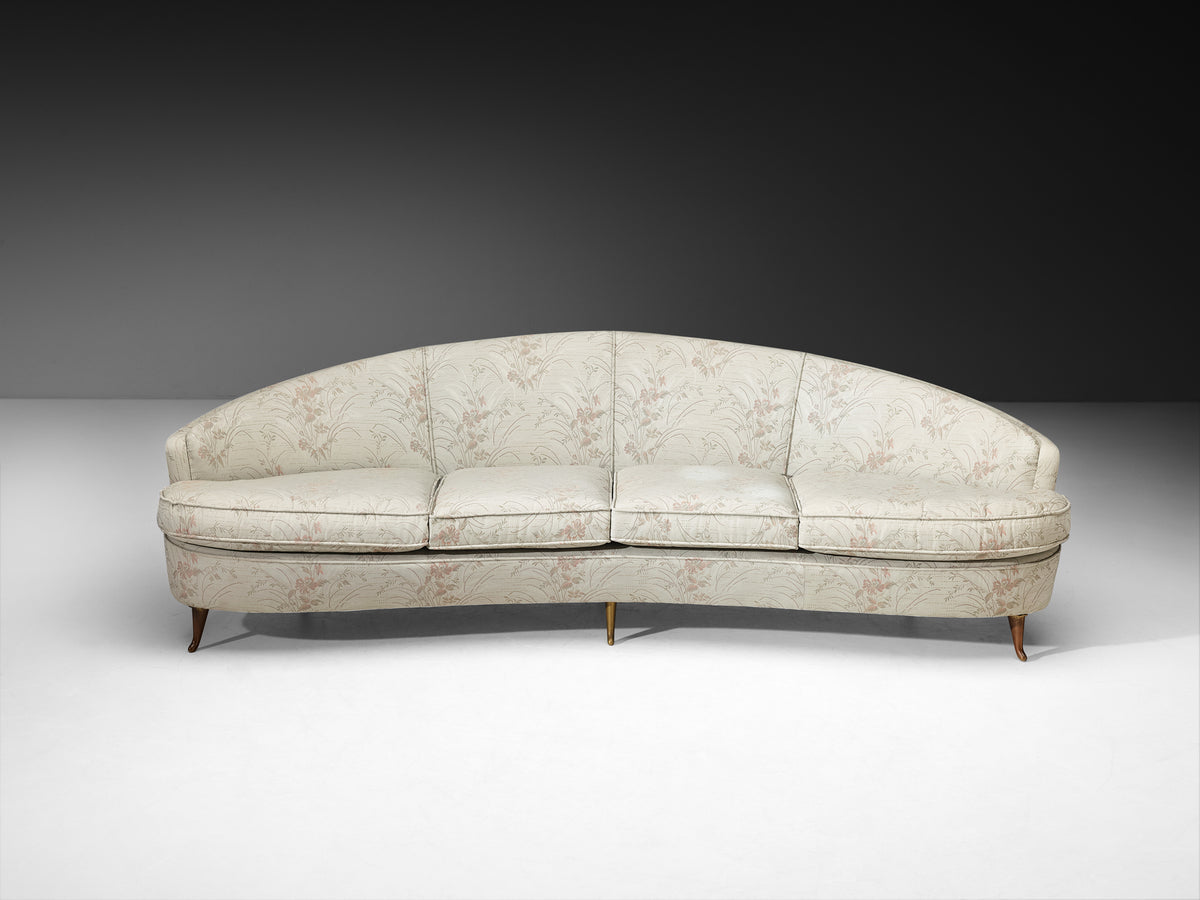Isa Bergamo Mid-Century Modern Italian Curved Sofa Seating Morentz