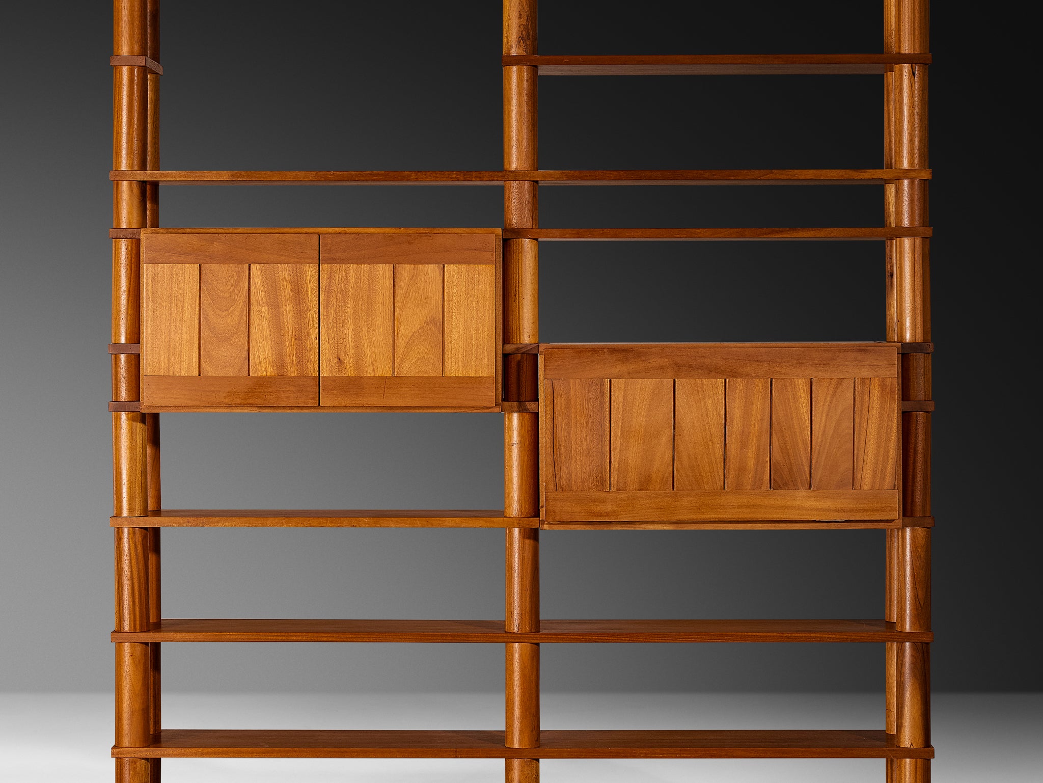 Large French Modular Room Divider in Mahogany 1970s Case pieces and storage cabinets Morentz