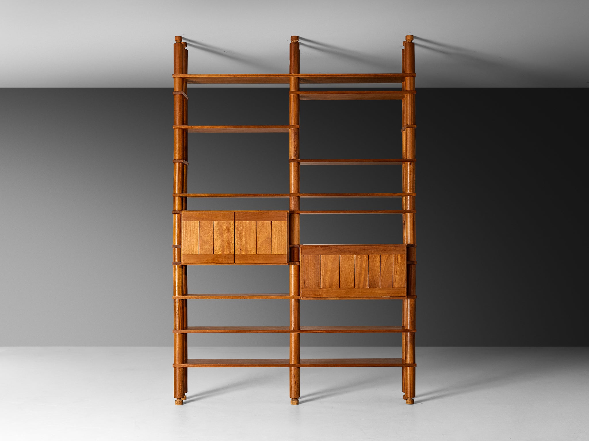 Large French Modular Room Divider in Mahogany 1970s Case pieces and storage cabinets Morentz