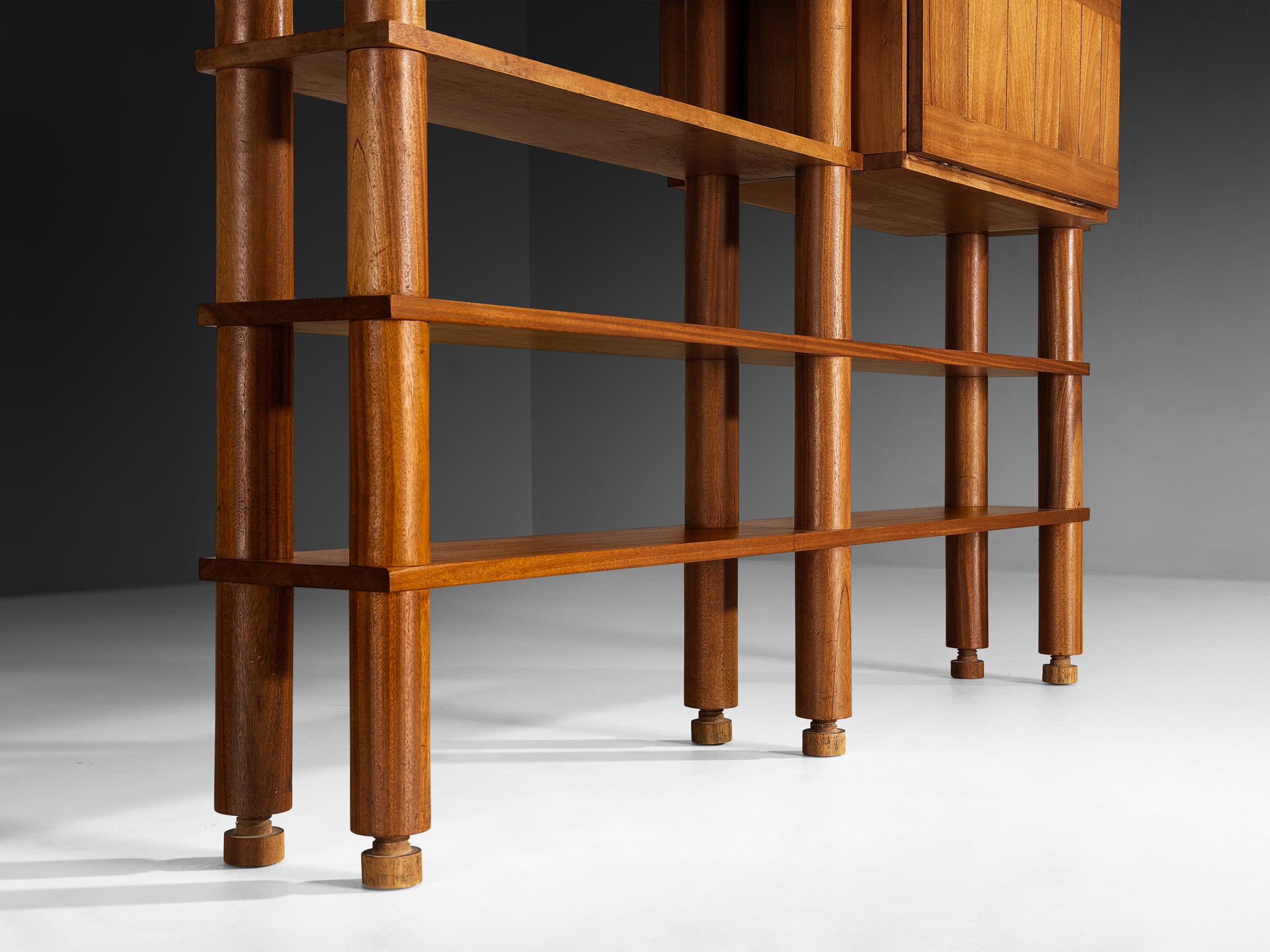 Large French Modular Room Divider in Mahogany 1970s Case pieces and storage cabinets Morentz
