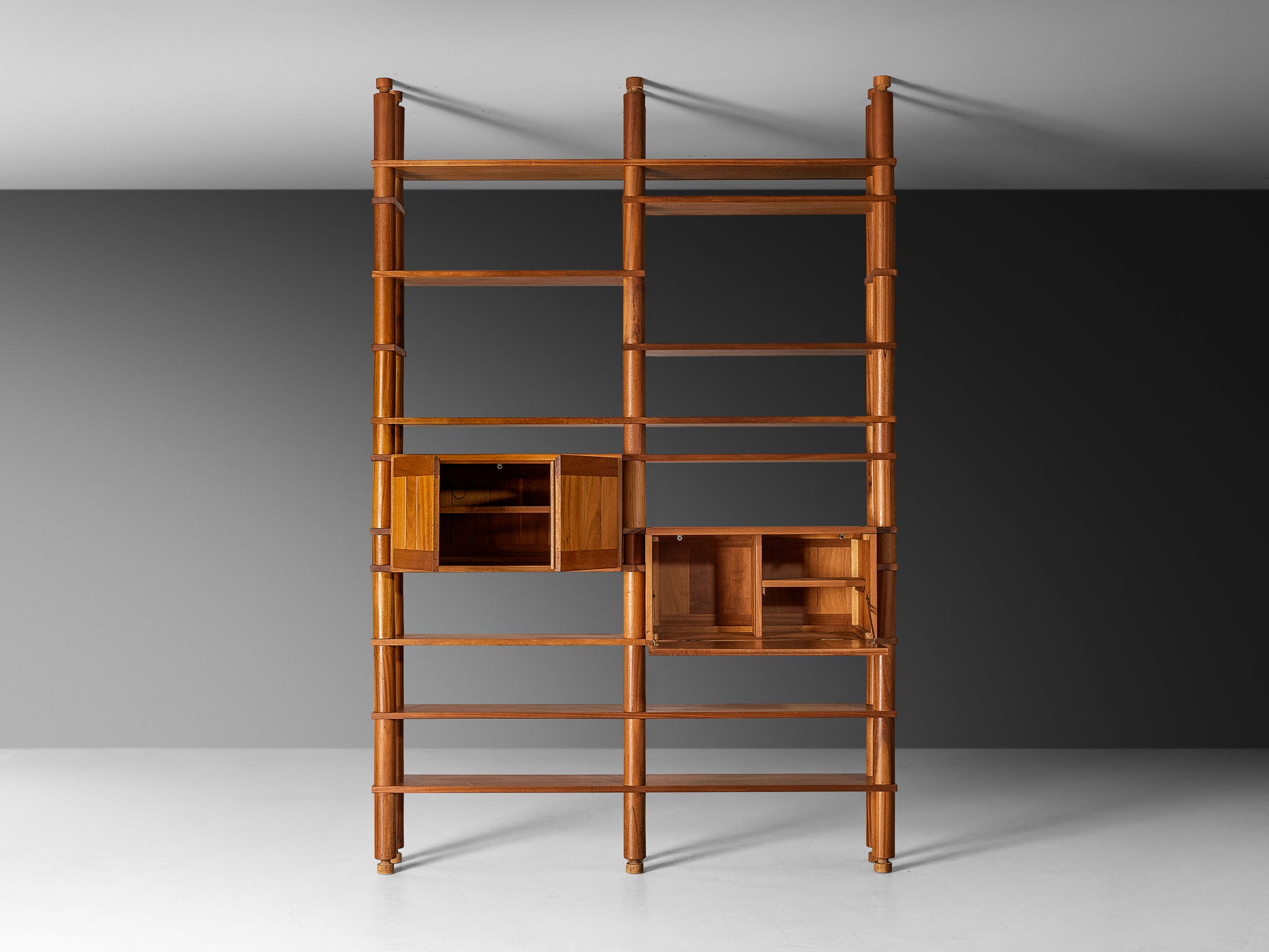 Large French Modular Room Divider in Mahogany 1970s Case pieces and storage cabinets Morentz