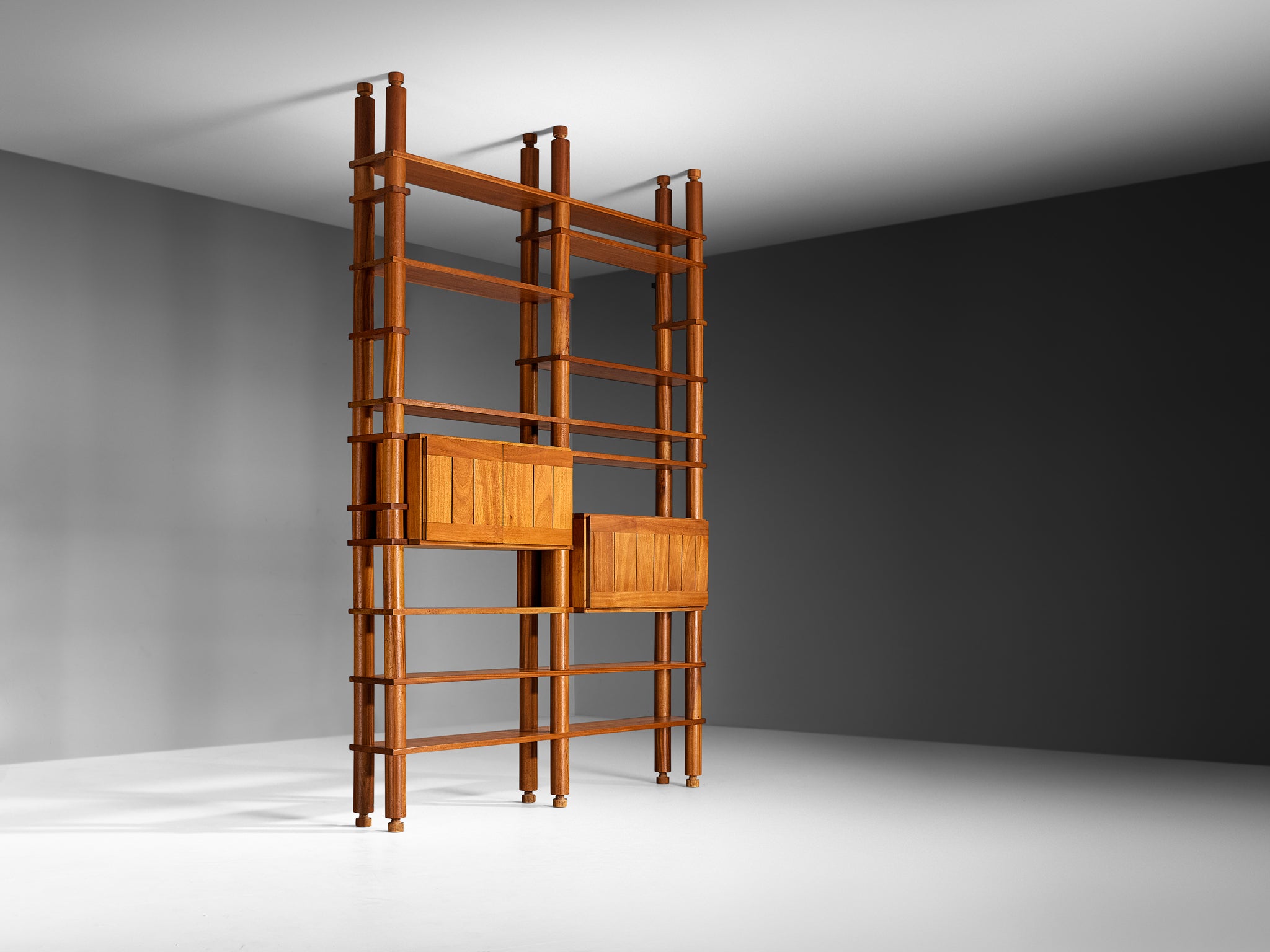 Large French Modular Room Divider in Mahogany 1970s Case pieces and storage cabinets Morentz
