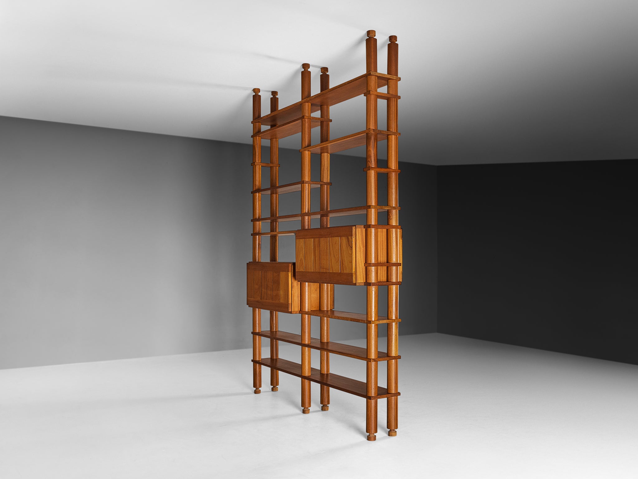 Large French Modular Room Divider in Mahogany 1970s Case pieces and storage cabinets Morentz