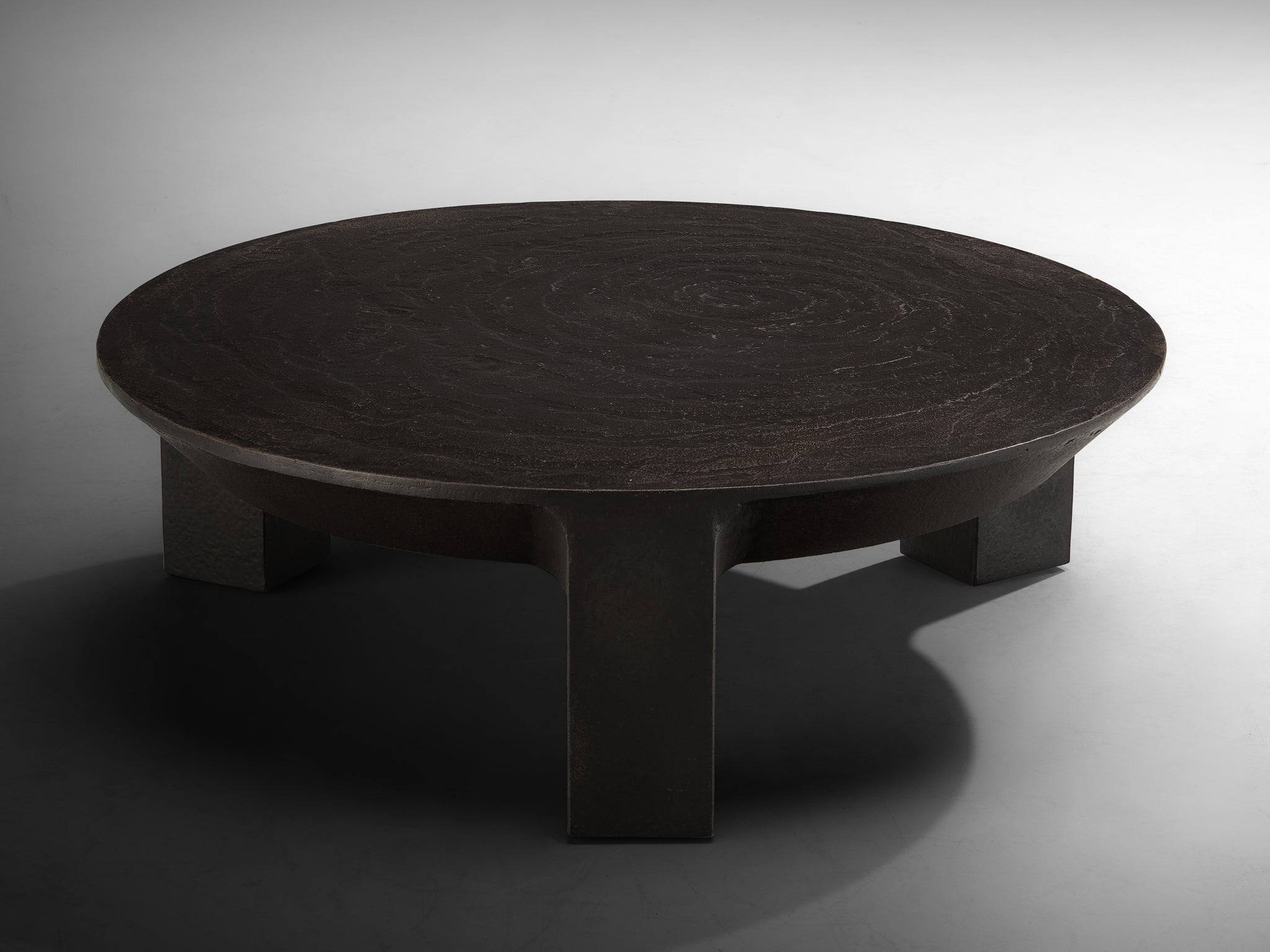 Brutalist Coffee Table in Stone-Look Resin with Organic Relief Top Tables Morentz