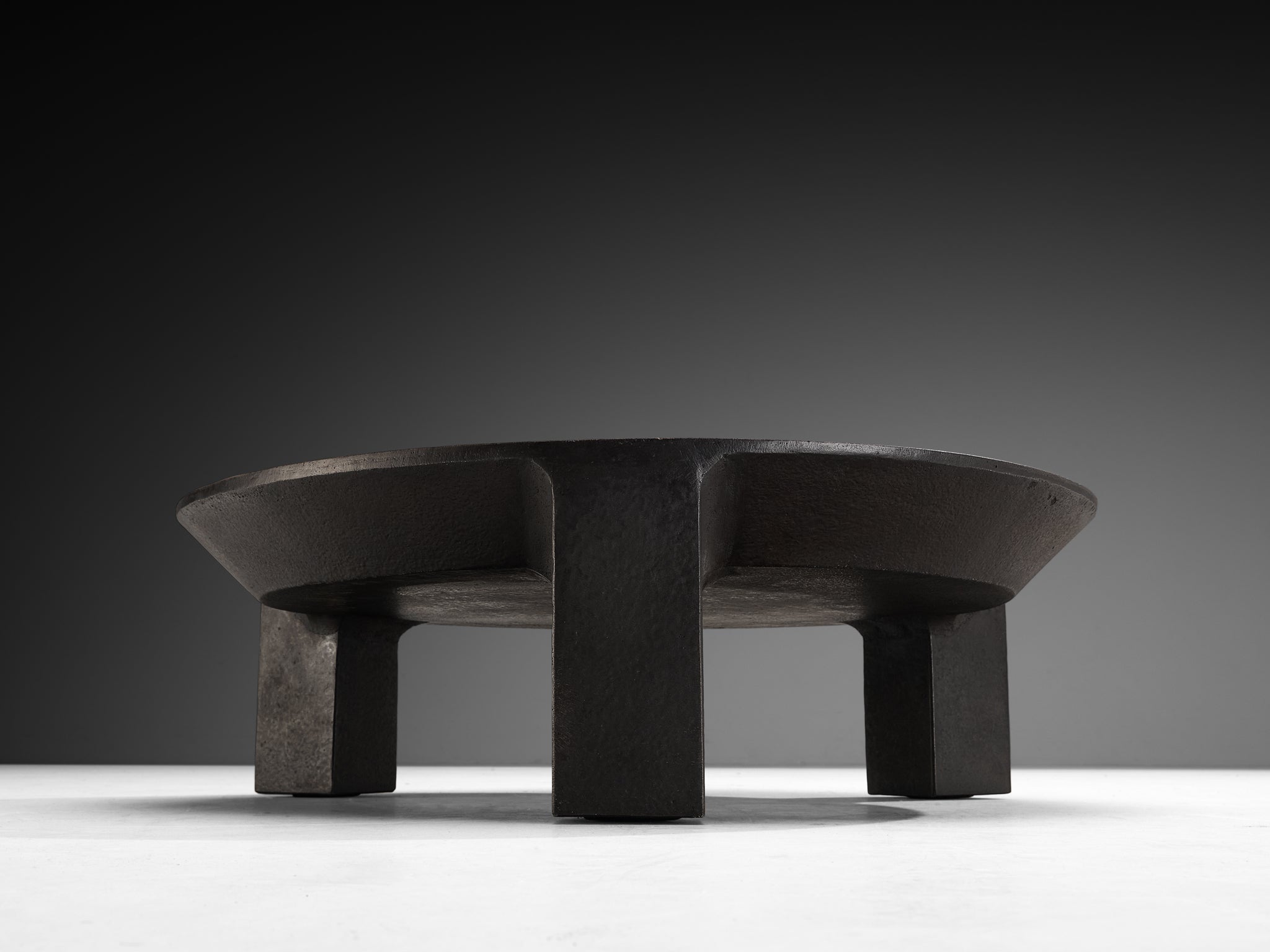 Brutalist Coffee Table in Stone-Look Resin with Organic Relief Top Tables Morentz