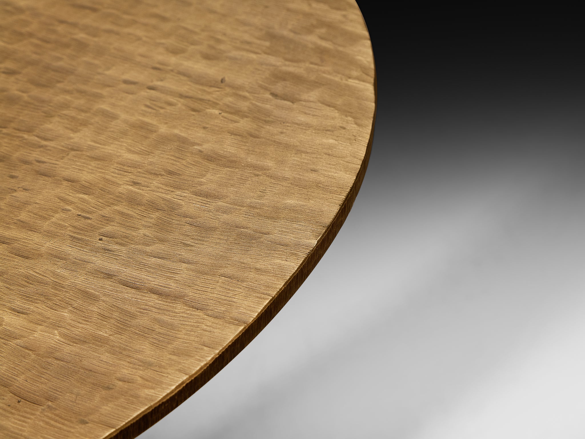 Rare Luciano Frigerio Side Table in Hammered Brass