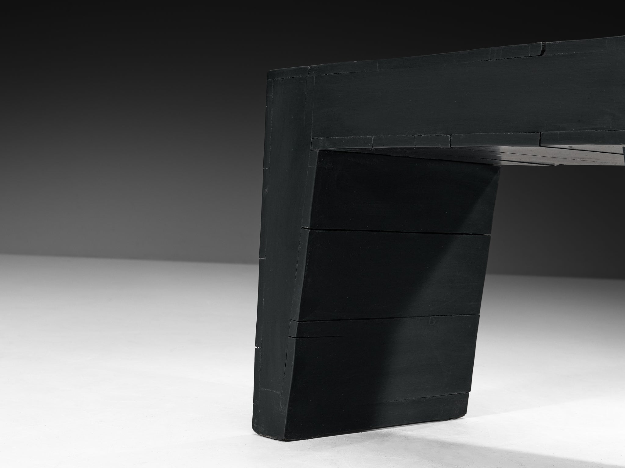 Jan de Jong Rare Custom Stool in Dark Green Lacquered Wood Seating Morentz
