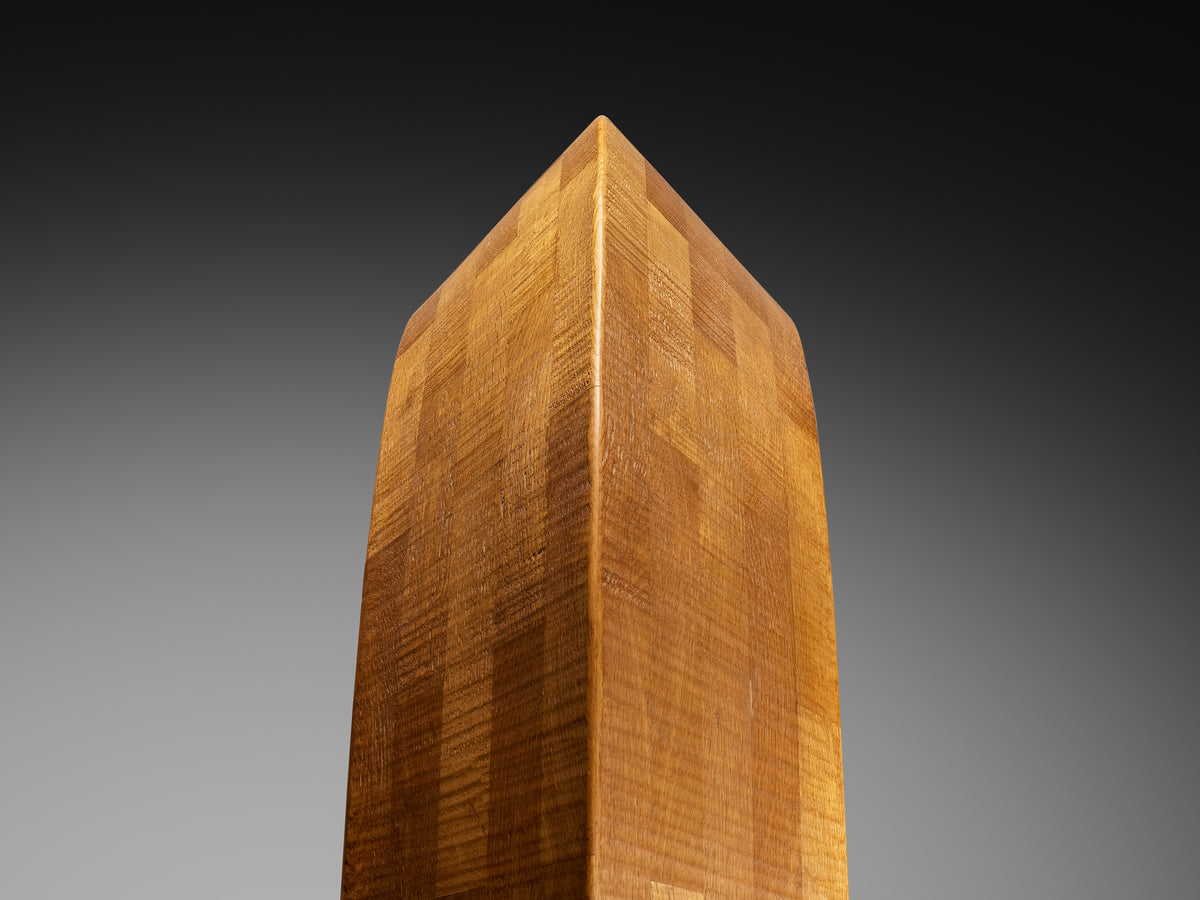 Giuseppe Rivadossi Unique Large Freestanding Round Display Cabinet in Sculpted Oak Case pieces and storage cabinets Morentz