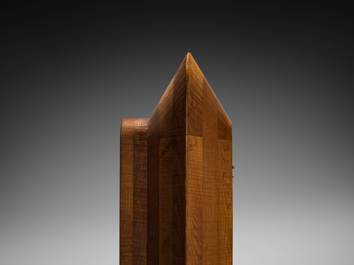 Giuseppe Rivadossi Unique Large Freestanding Display Cabinet in Sculpted Oak Case pieces and storage cabinets Morentz