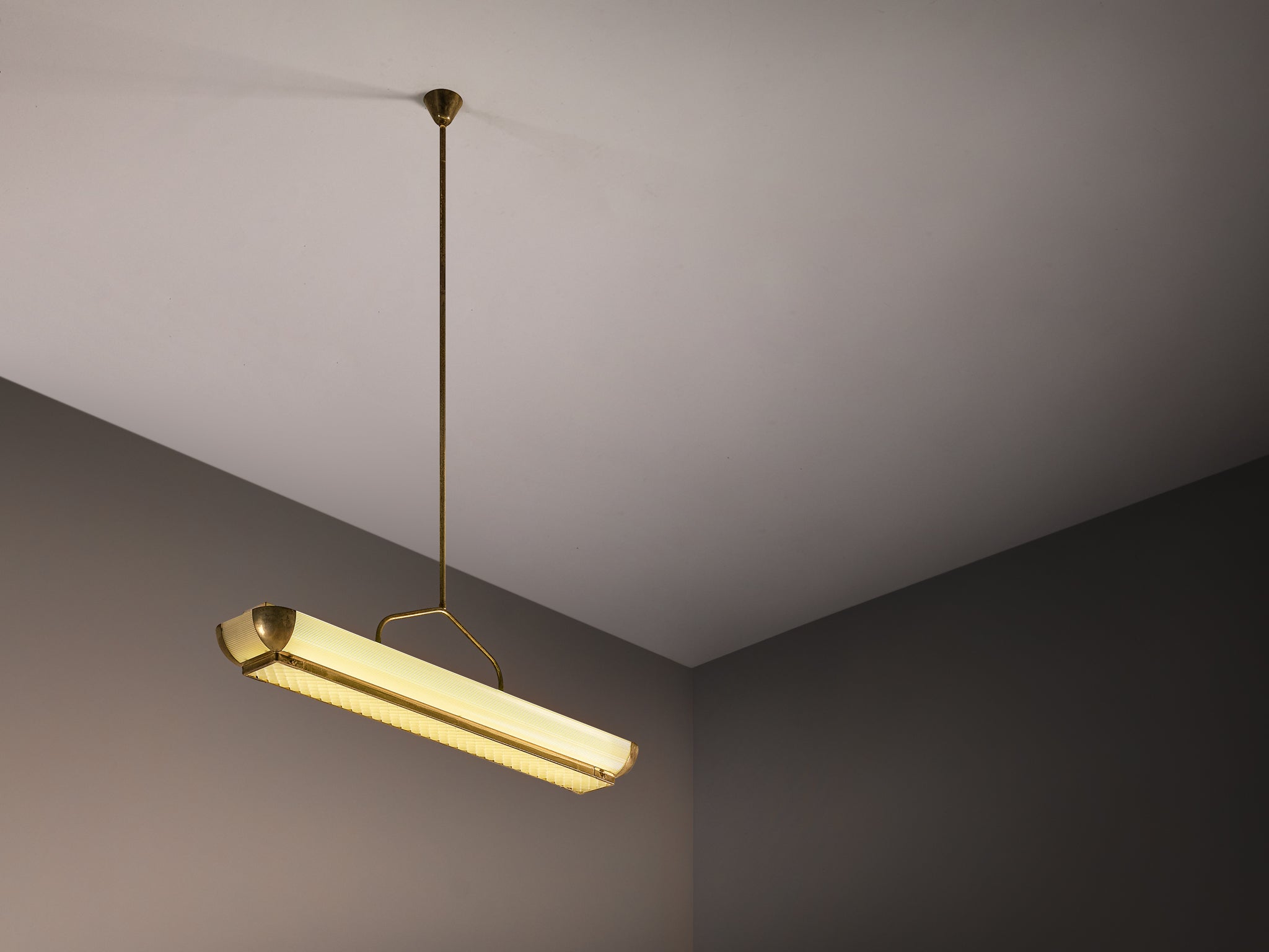 Italian Mid-Century Modern Large Pendant Light 135cm/53.15in. Lighting Morentz