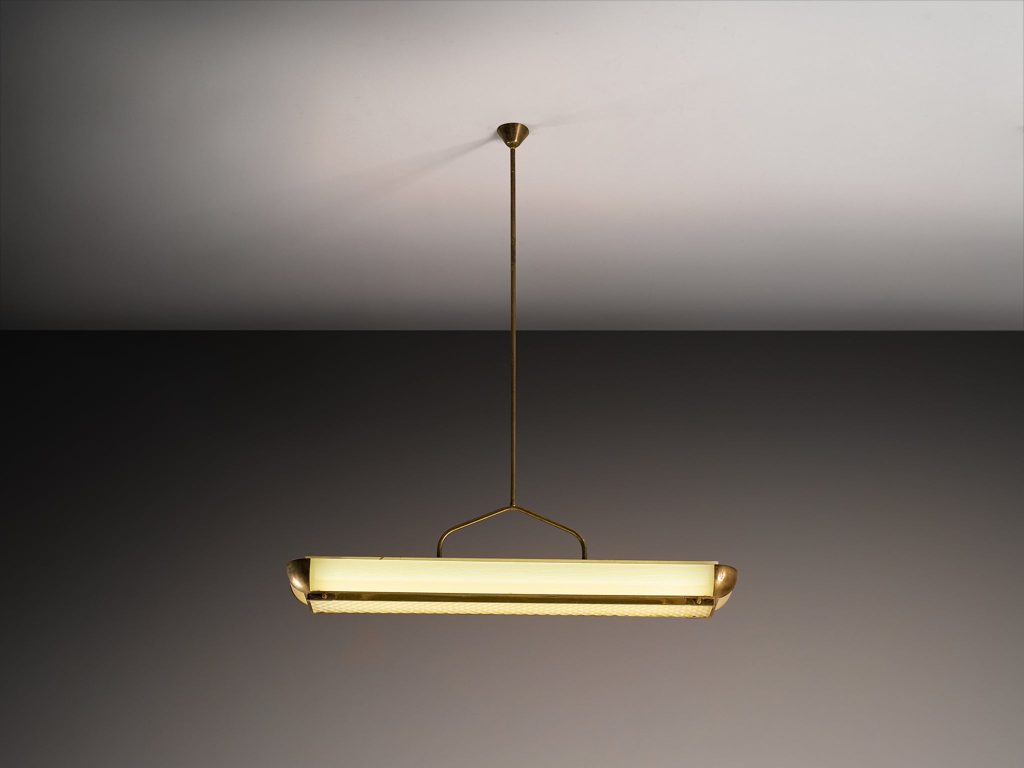 Italian Mid-Century Modern Large Pendant Light 135cm/53.15in. Lighting Morentz