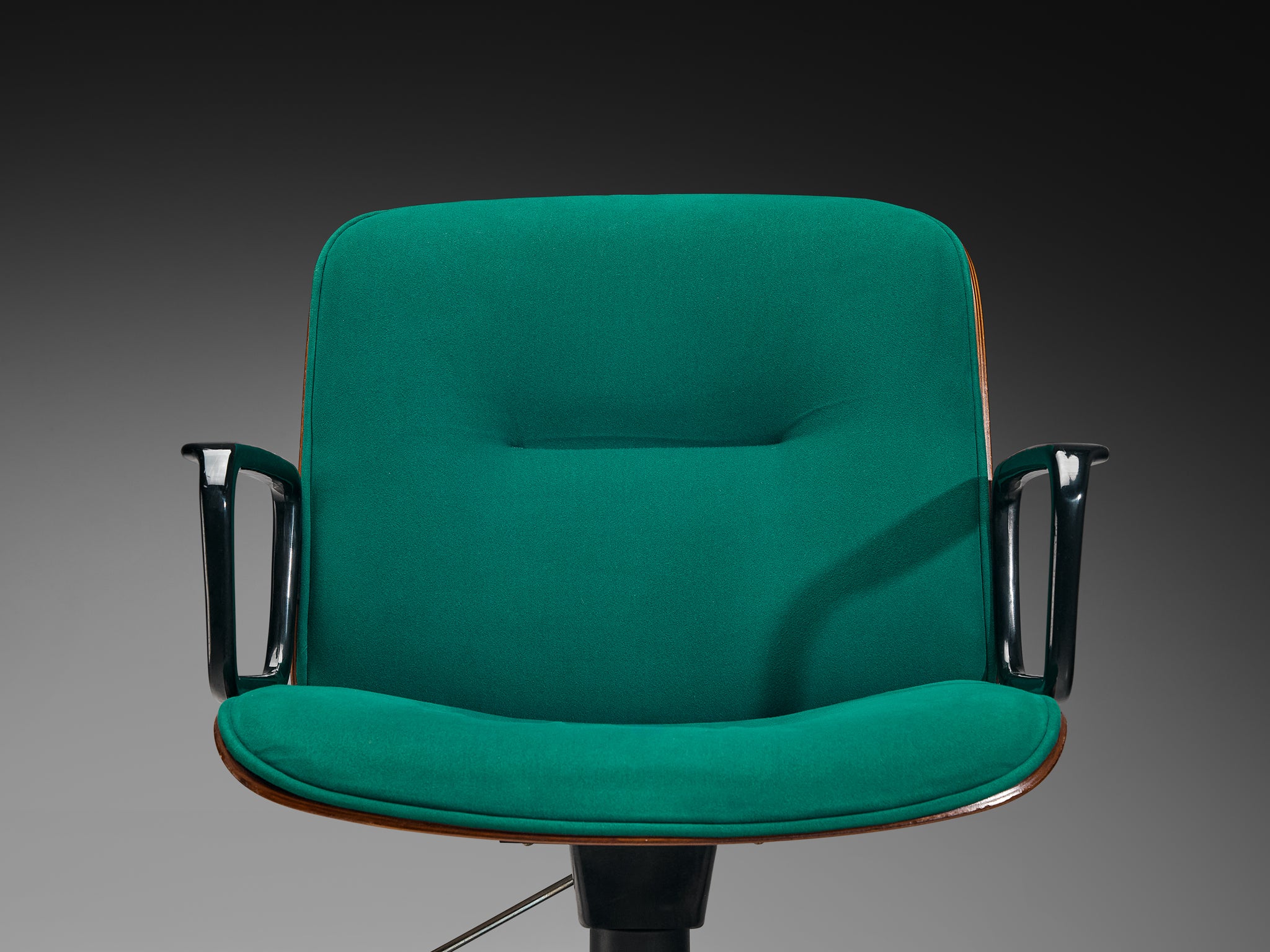 Ennio Fazioli for MIM Roma Swivel Desk Armchair in Walnut Seating Morentz