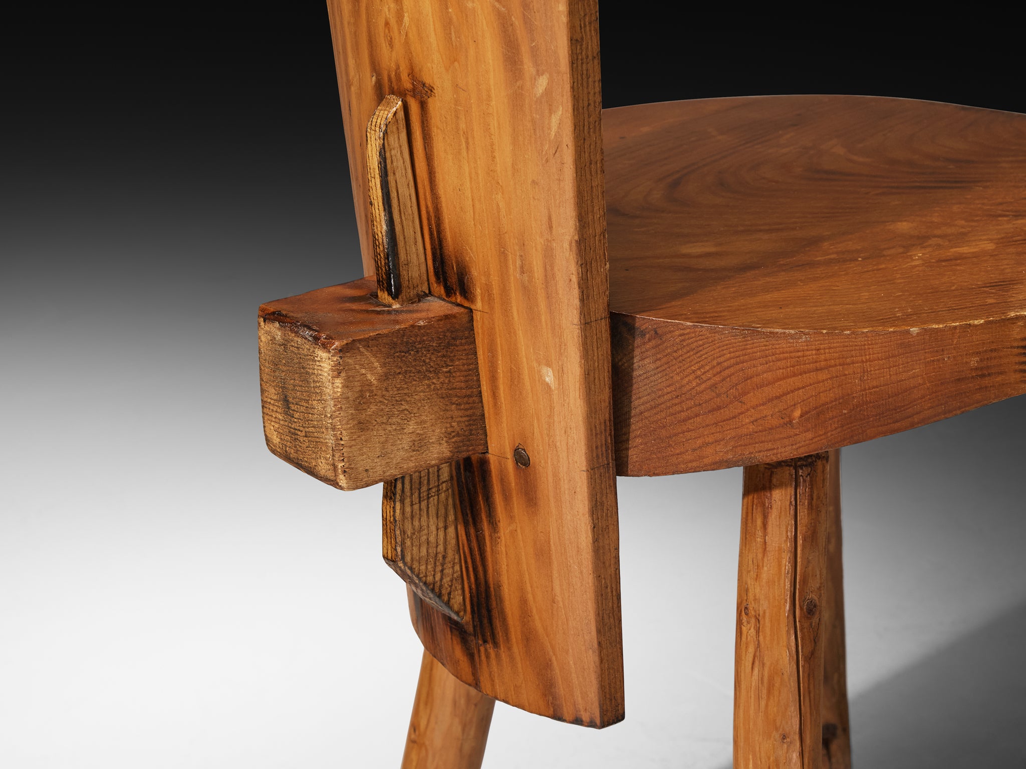French Alpine Chalet Chairs in Solid Pine