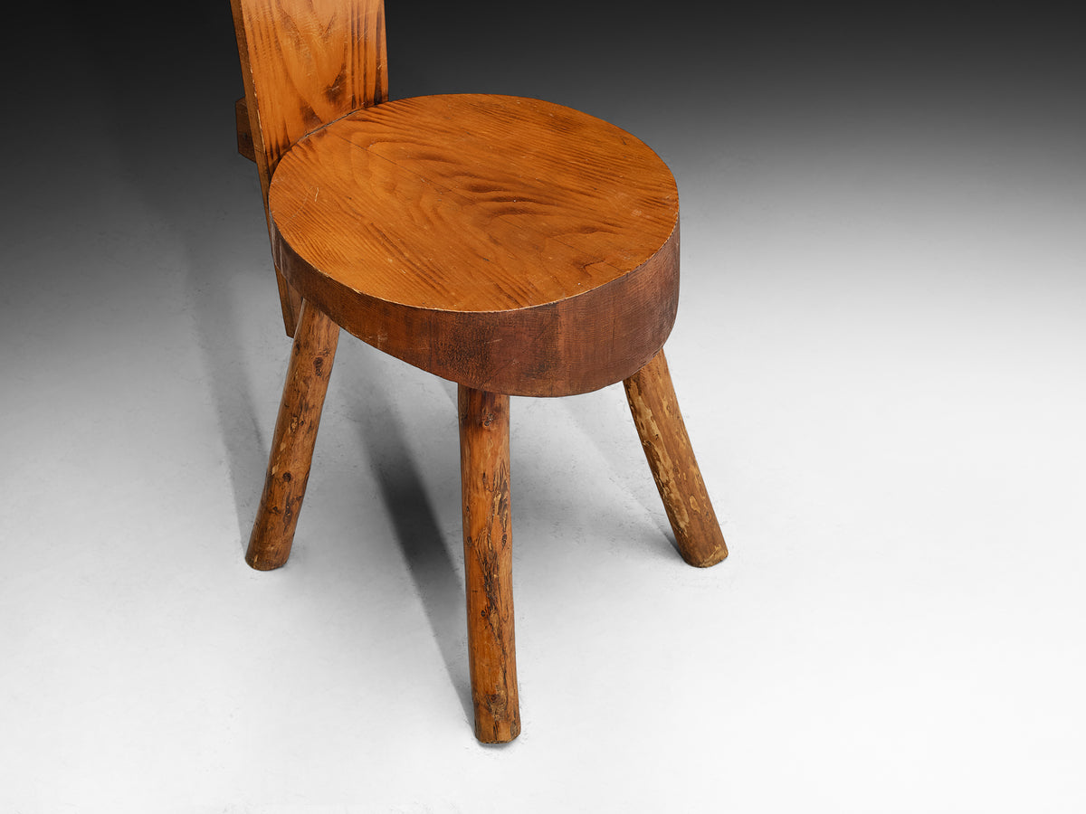 French Alpine Chalet Chairs in Solid Pine Seating Morentz