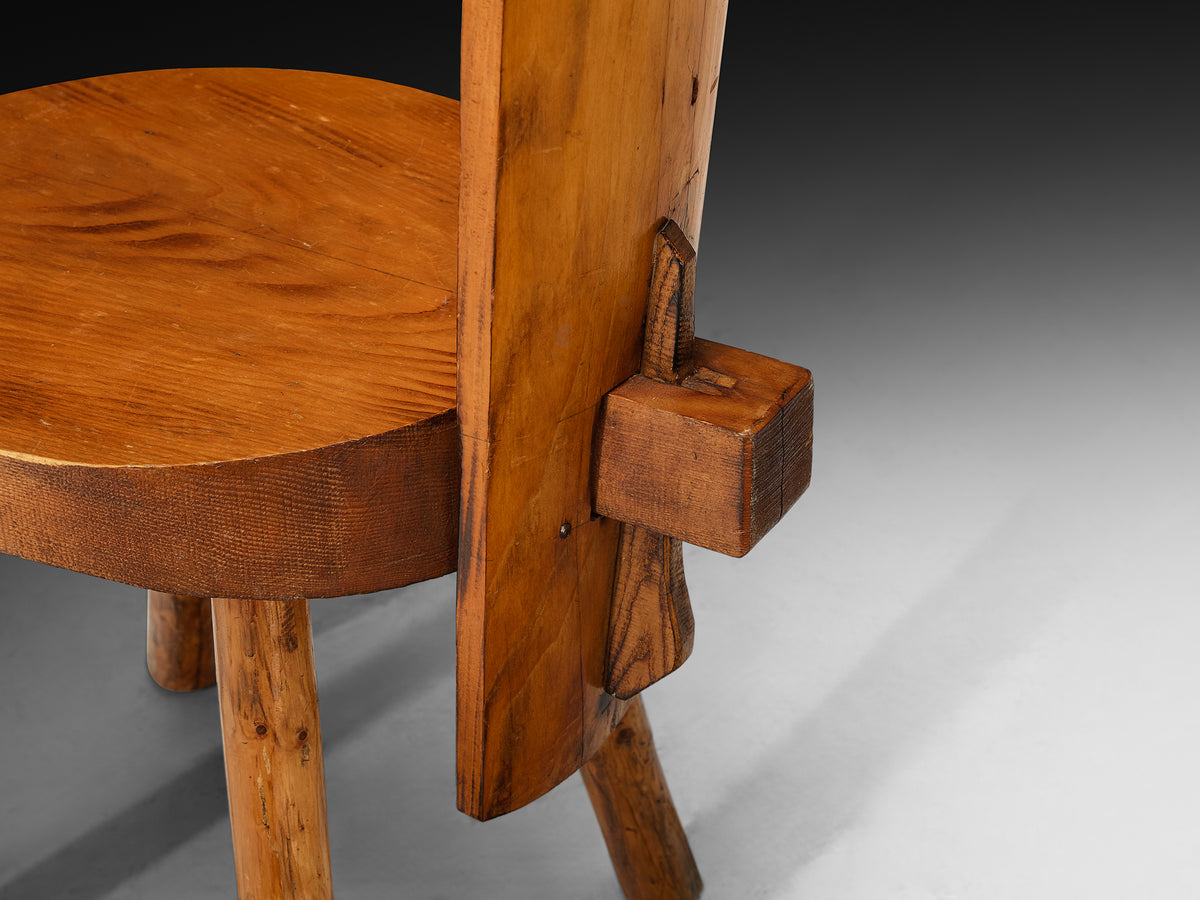 French Alpine Chalet Chairs in Solid Pine Seating Morentz