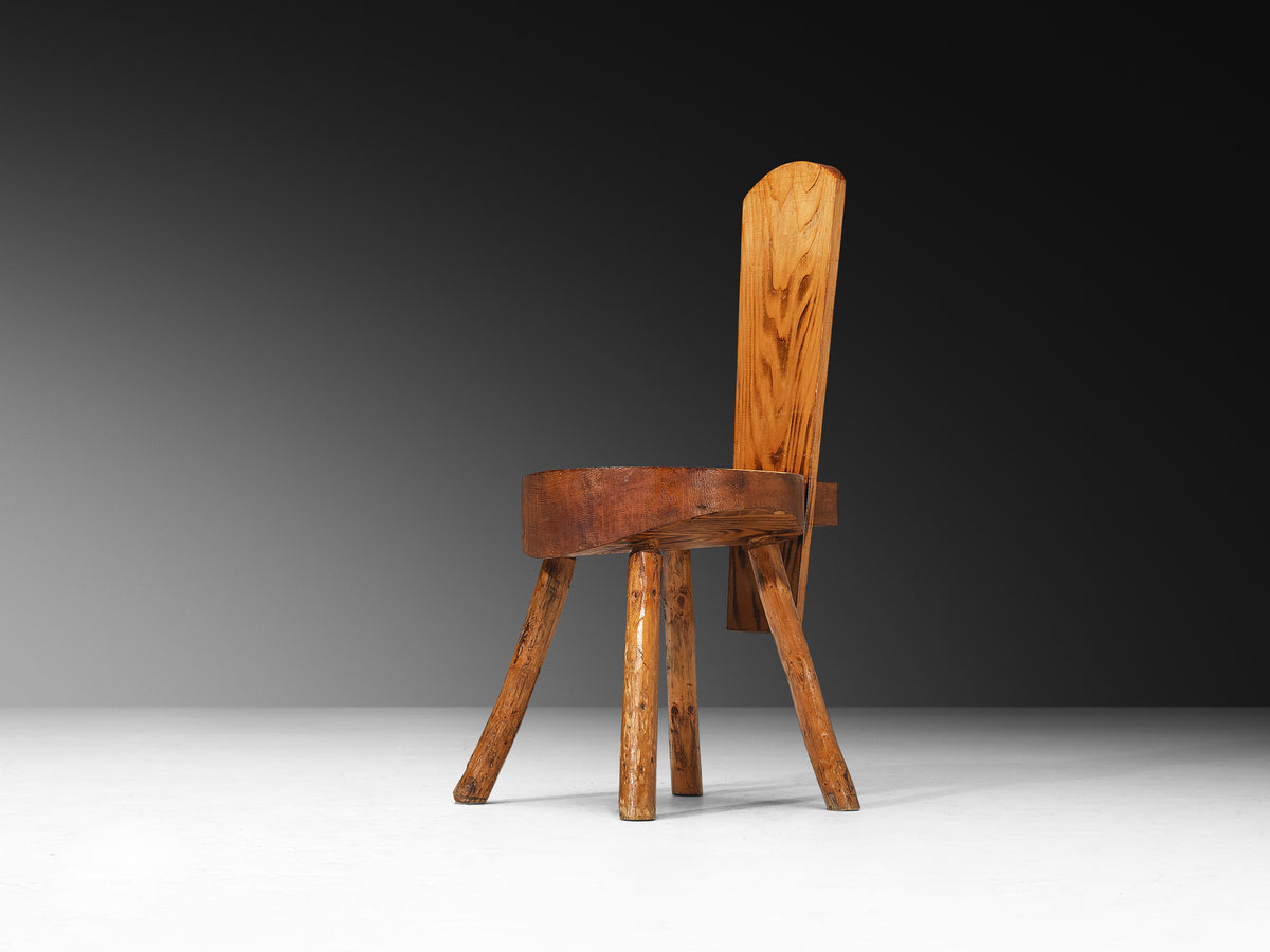 French Alpine Chalet Chairs in Solid Pine Seating Morentz