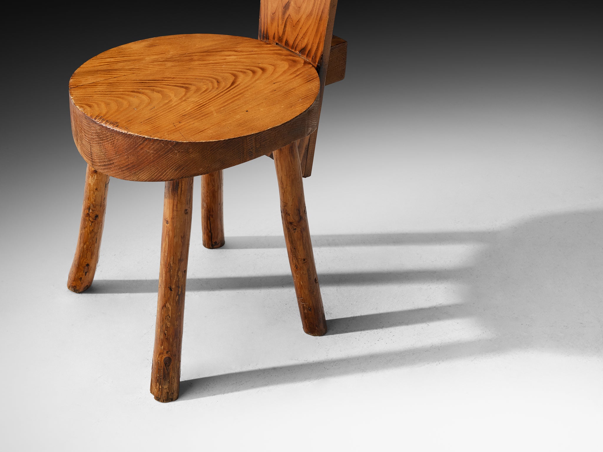 French Alpine Chalet Chairs in Solid Pine