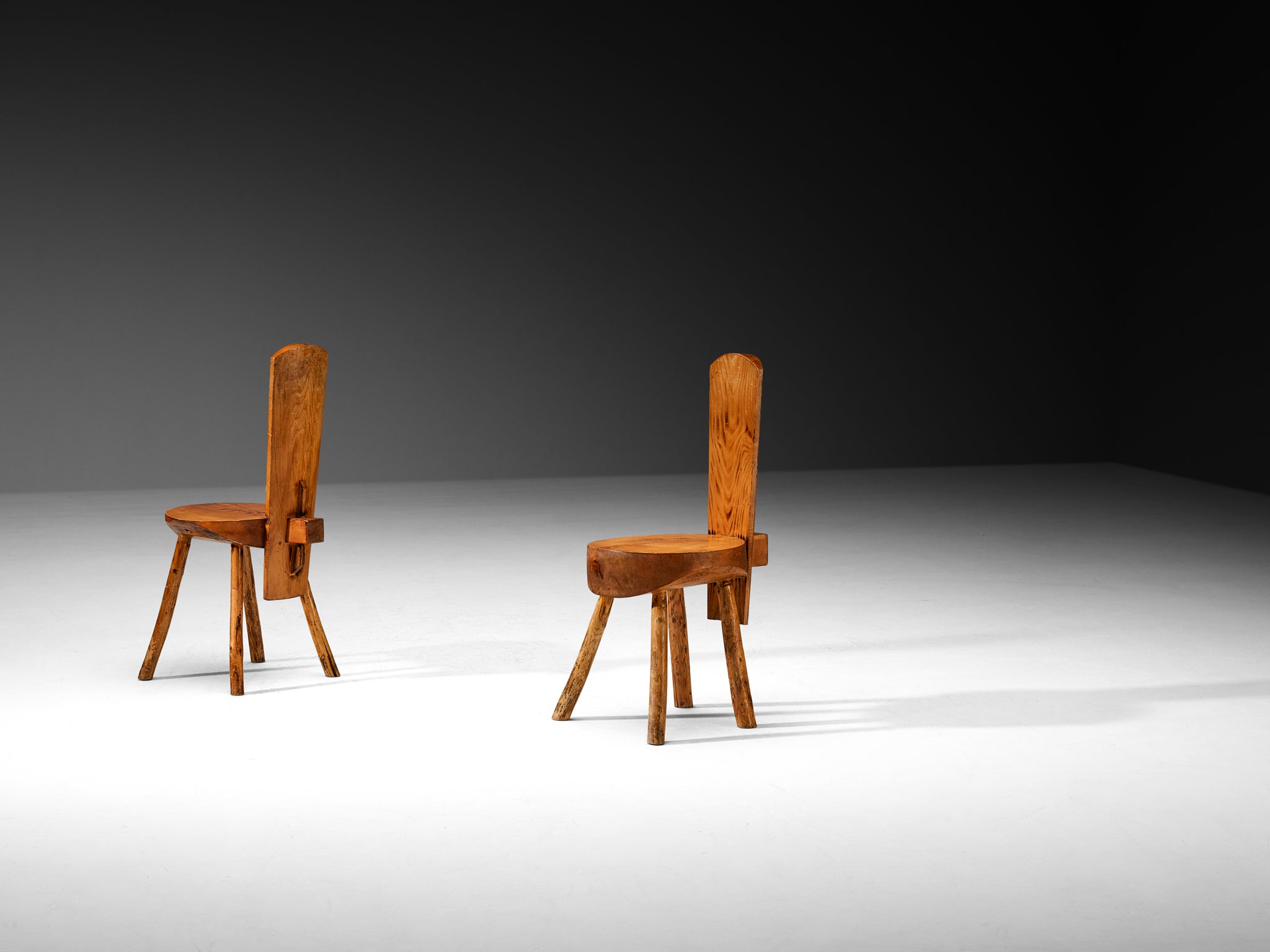 French Alpine Chalet Chairs in Solid Pine Seating Morentz