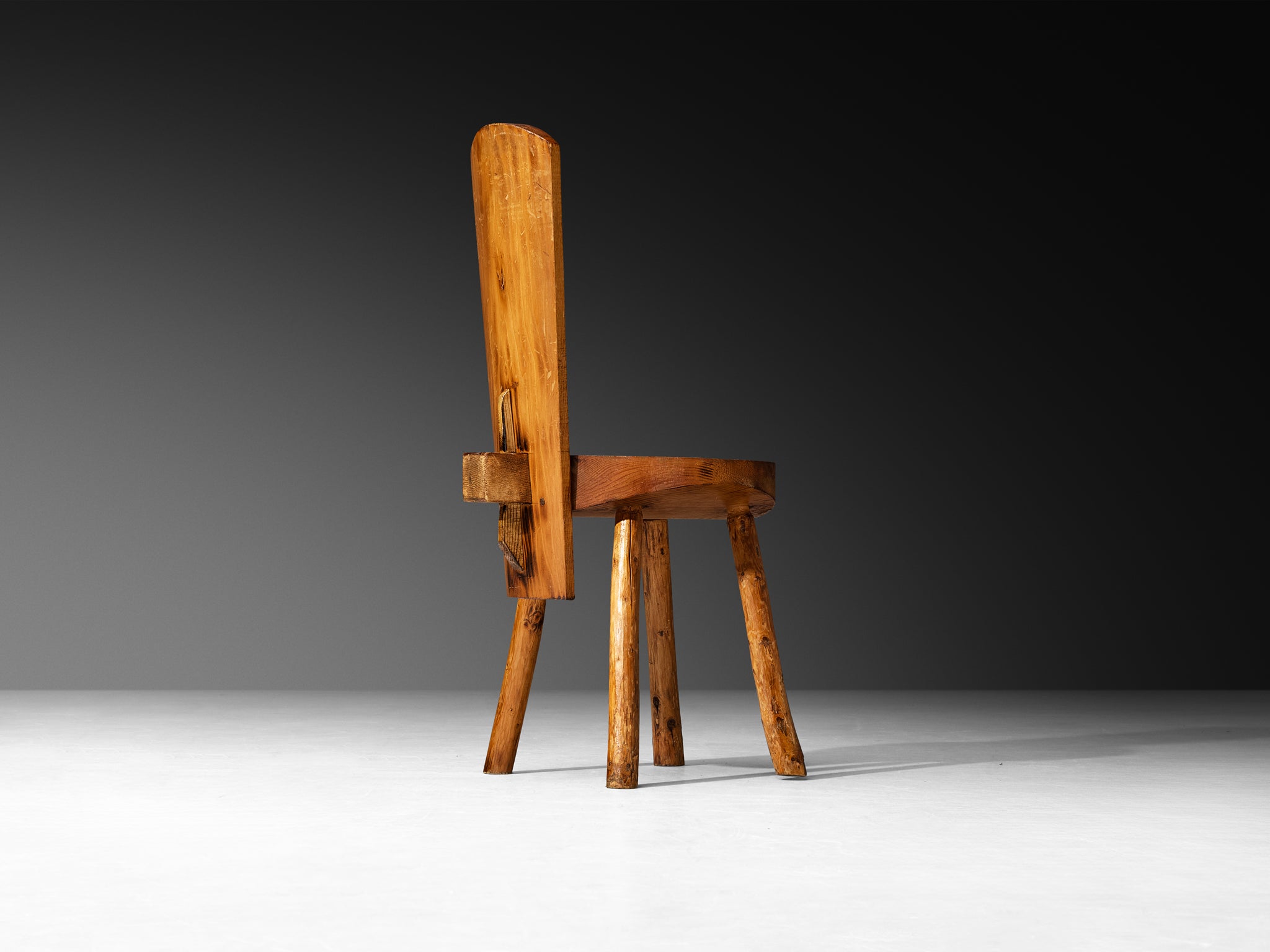 French Alpine Chalet Chairs in Solid Pine