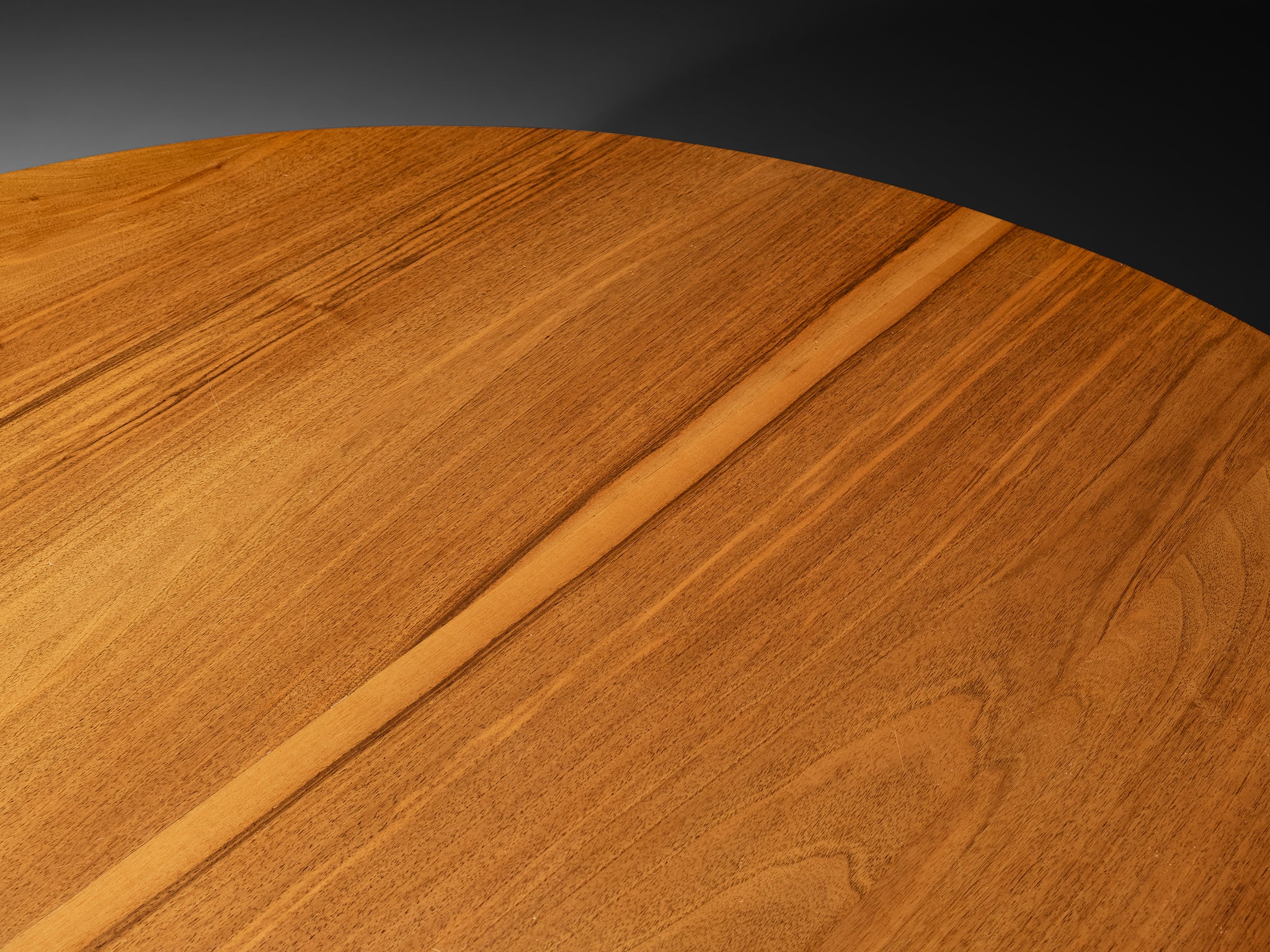 1960s Spanish Architectural Round Walnut Dining Table Tables Morentz
